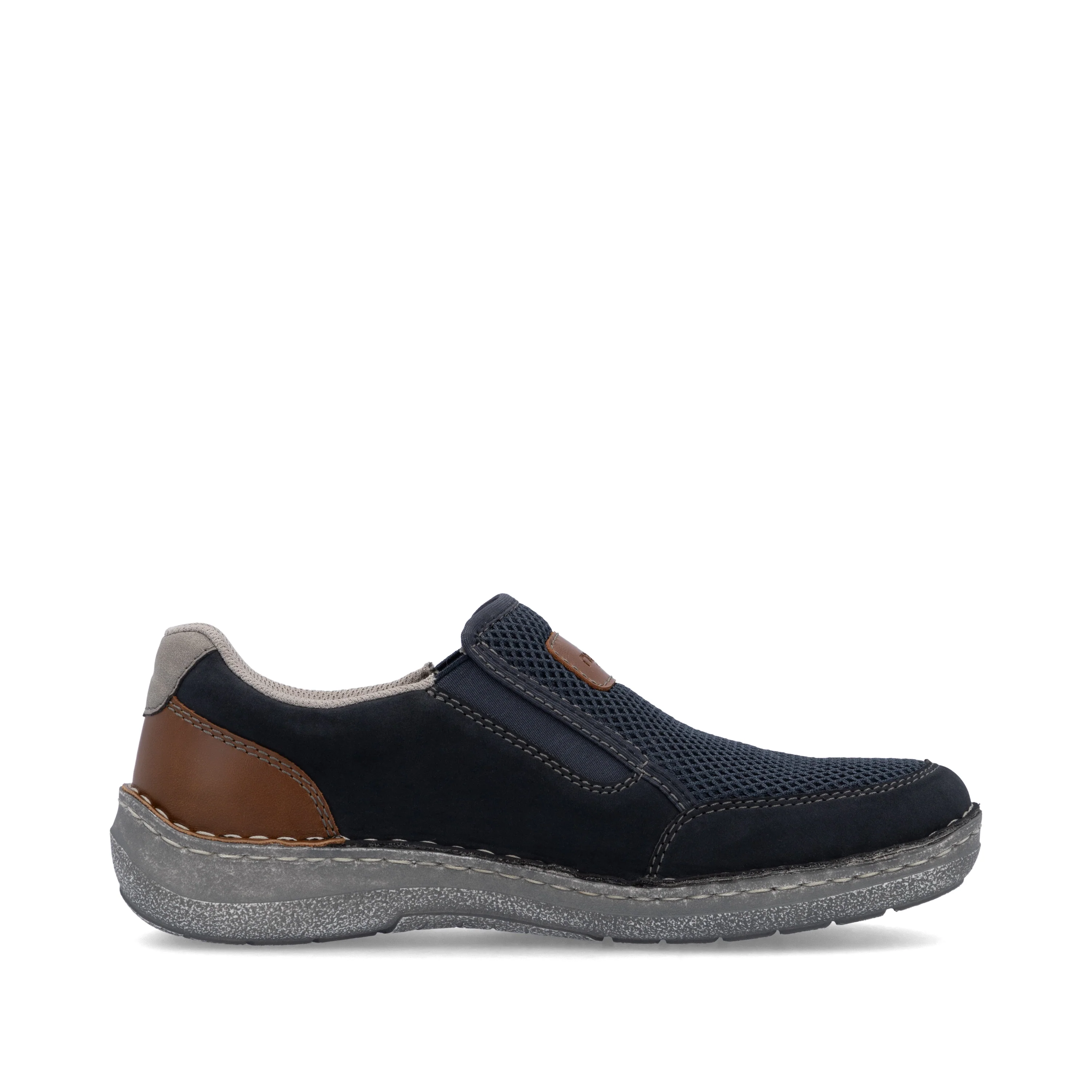 Rieker Men's Casual Slip-on Shoe - Blue | 03053-14 - Image 2