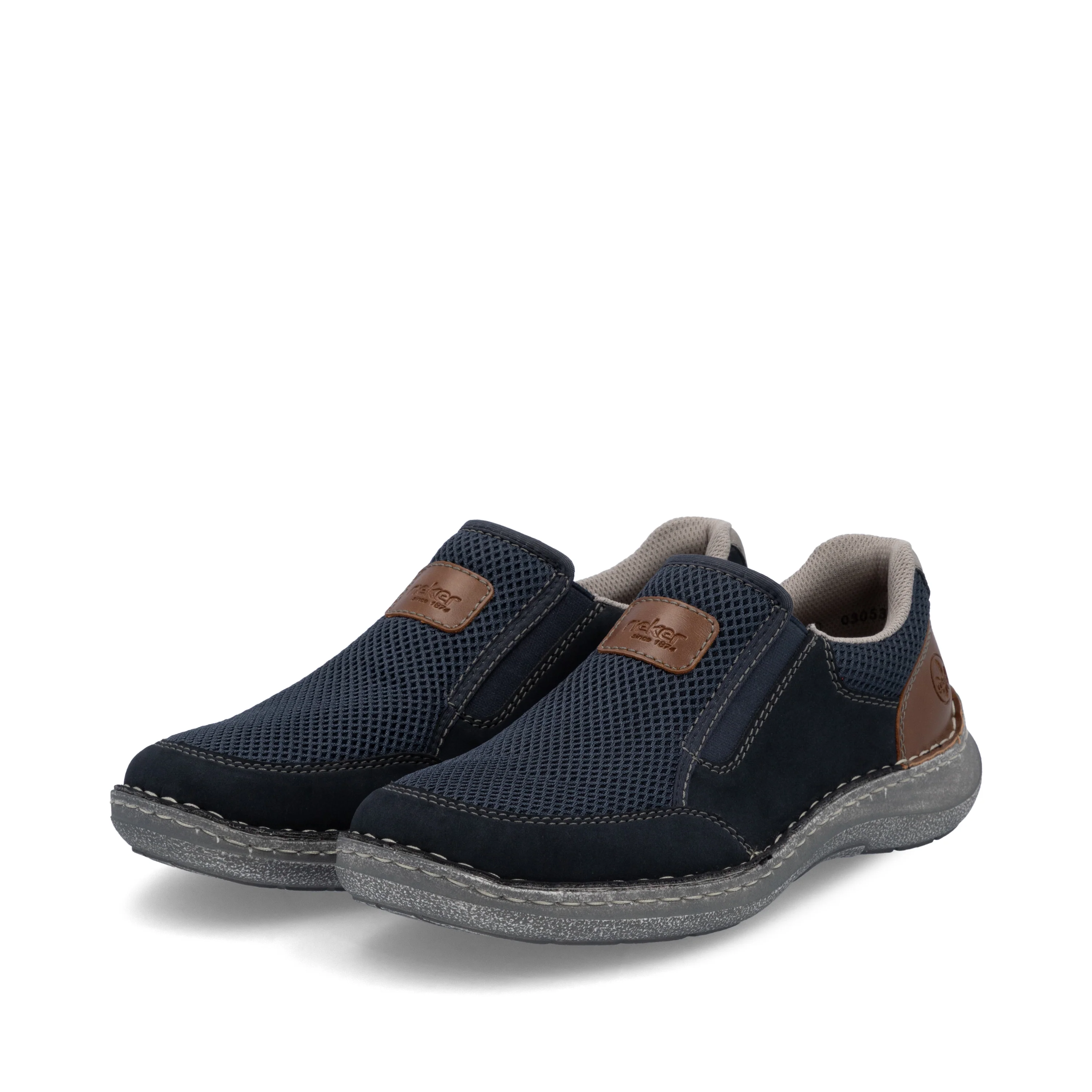 Rieker Men's Casual Slip-on Shoe - Blue | 03053-14 - Image 8