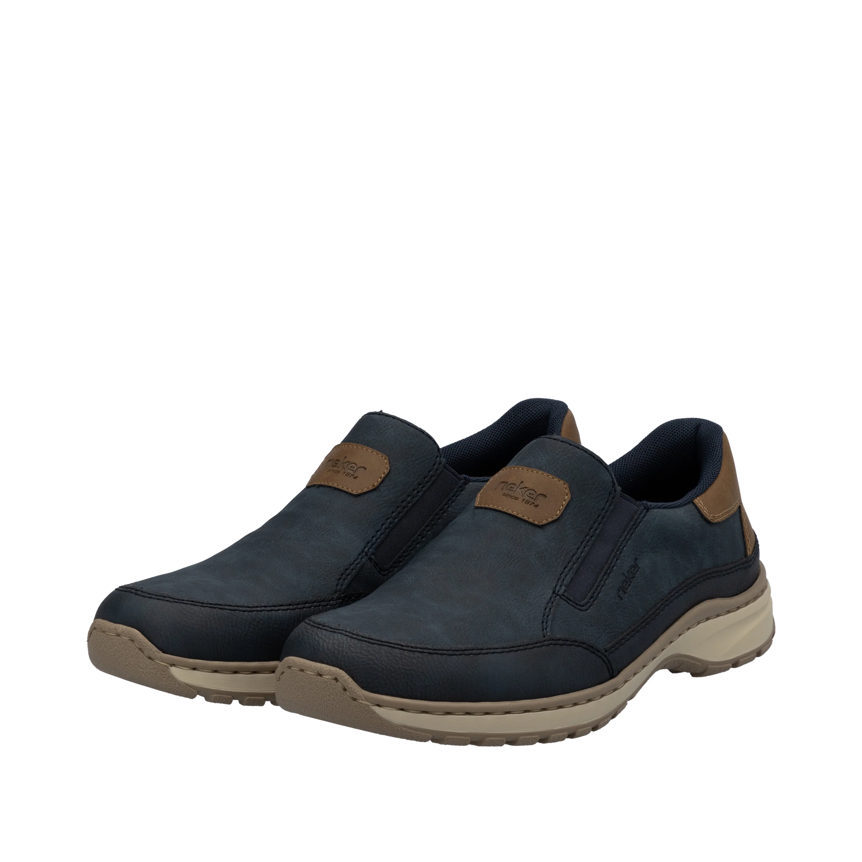 Rieker Men's Casual Slip-on Shoe - Blue | 03365-14 - Image 15