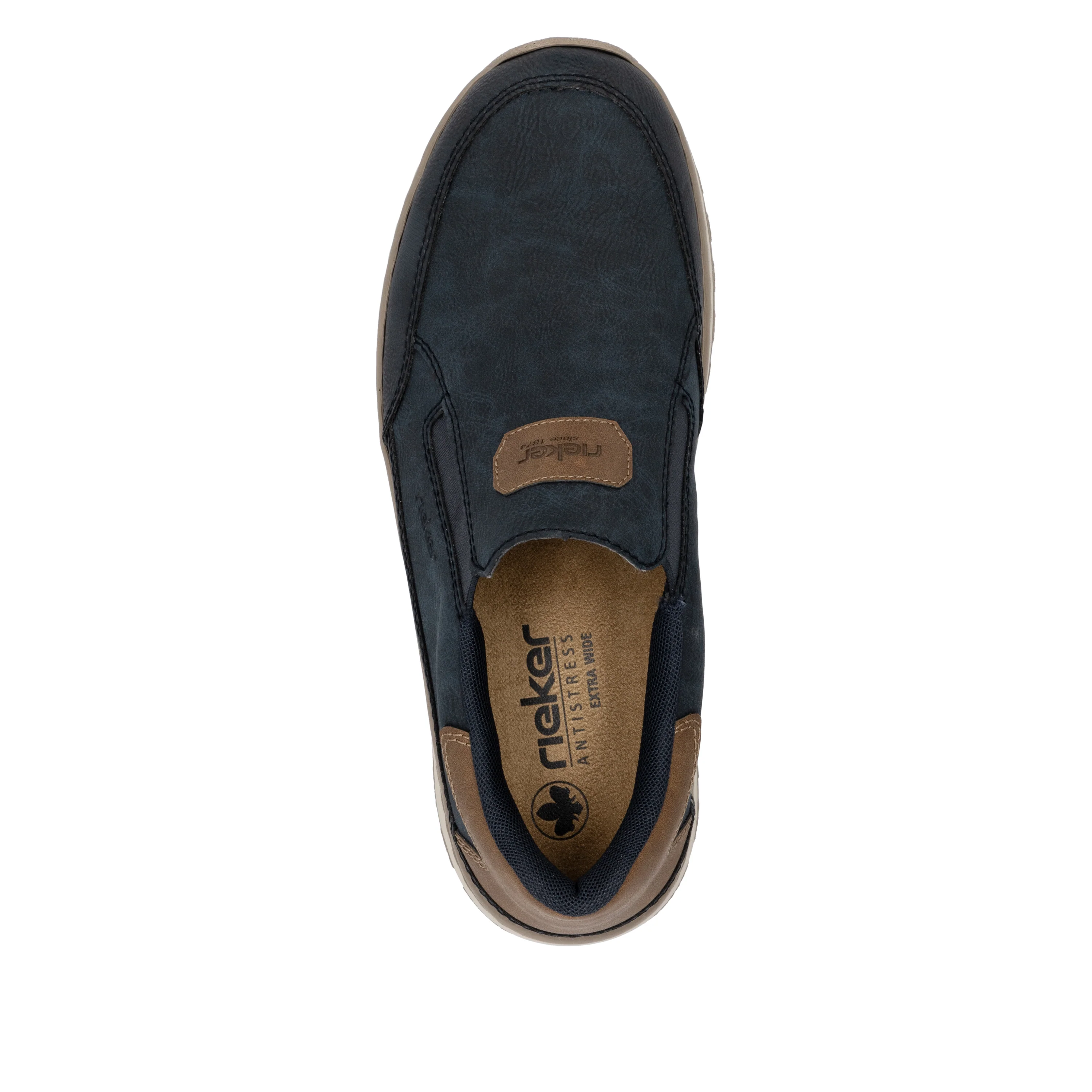 Rieker Men's Casual Slip-on Shoe - Blue | 03365-14 - Image 7