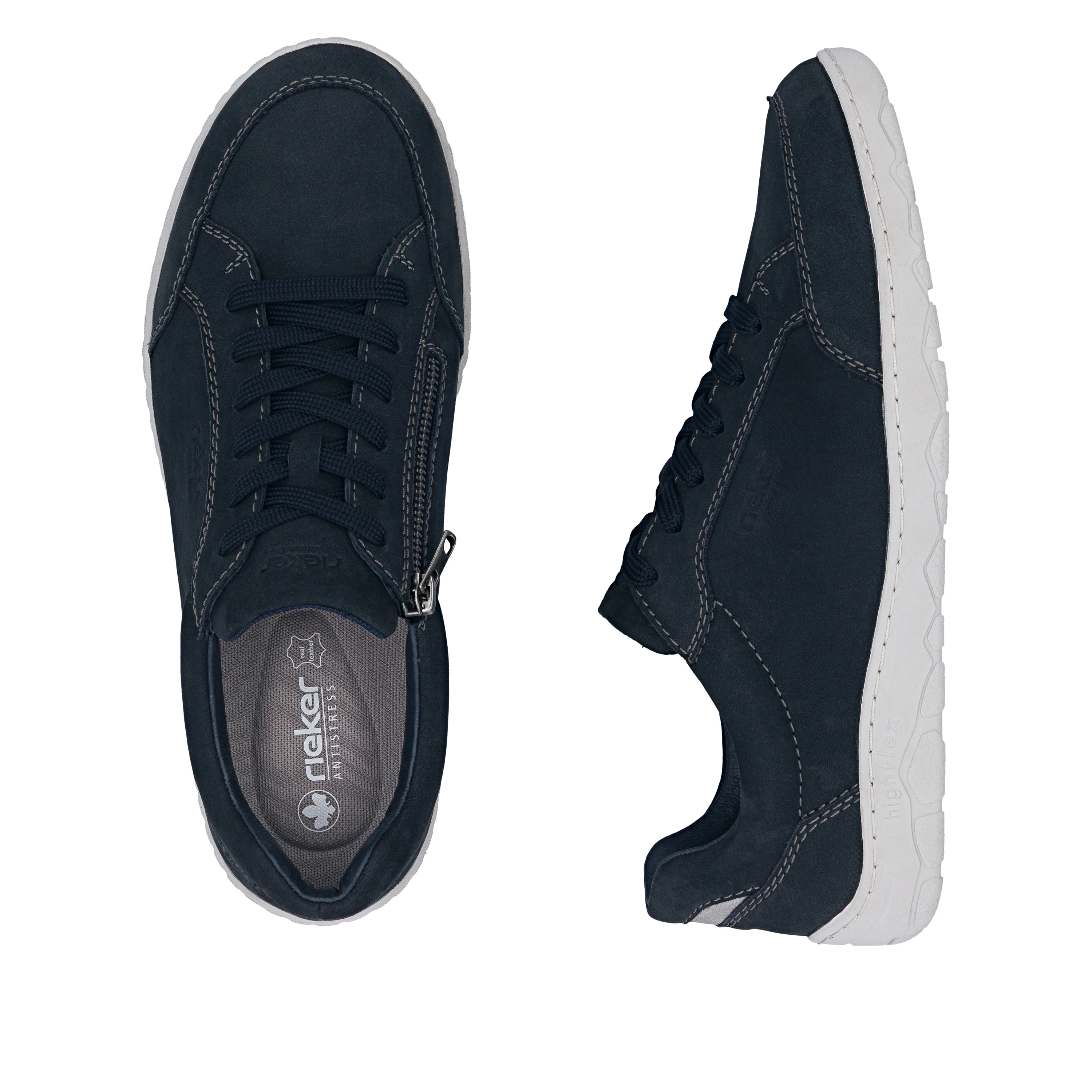 Rieker Men's Casual Lace-up Shoe - Blue | 08300-14 - Image 17
