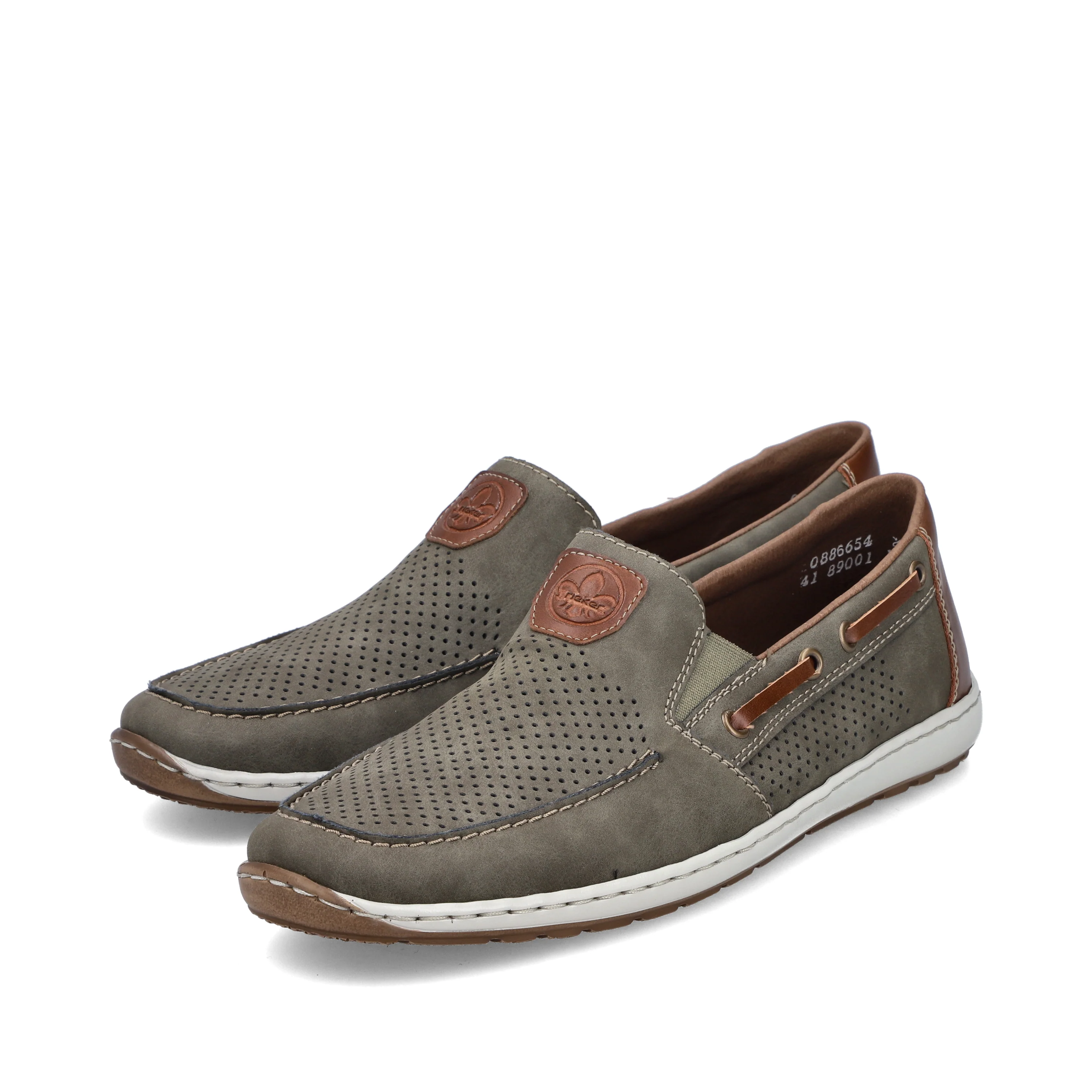 Rieker Men's Deck Shoe - Green | 08866-54 - Image 8
