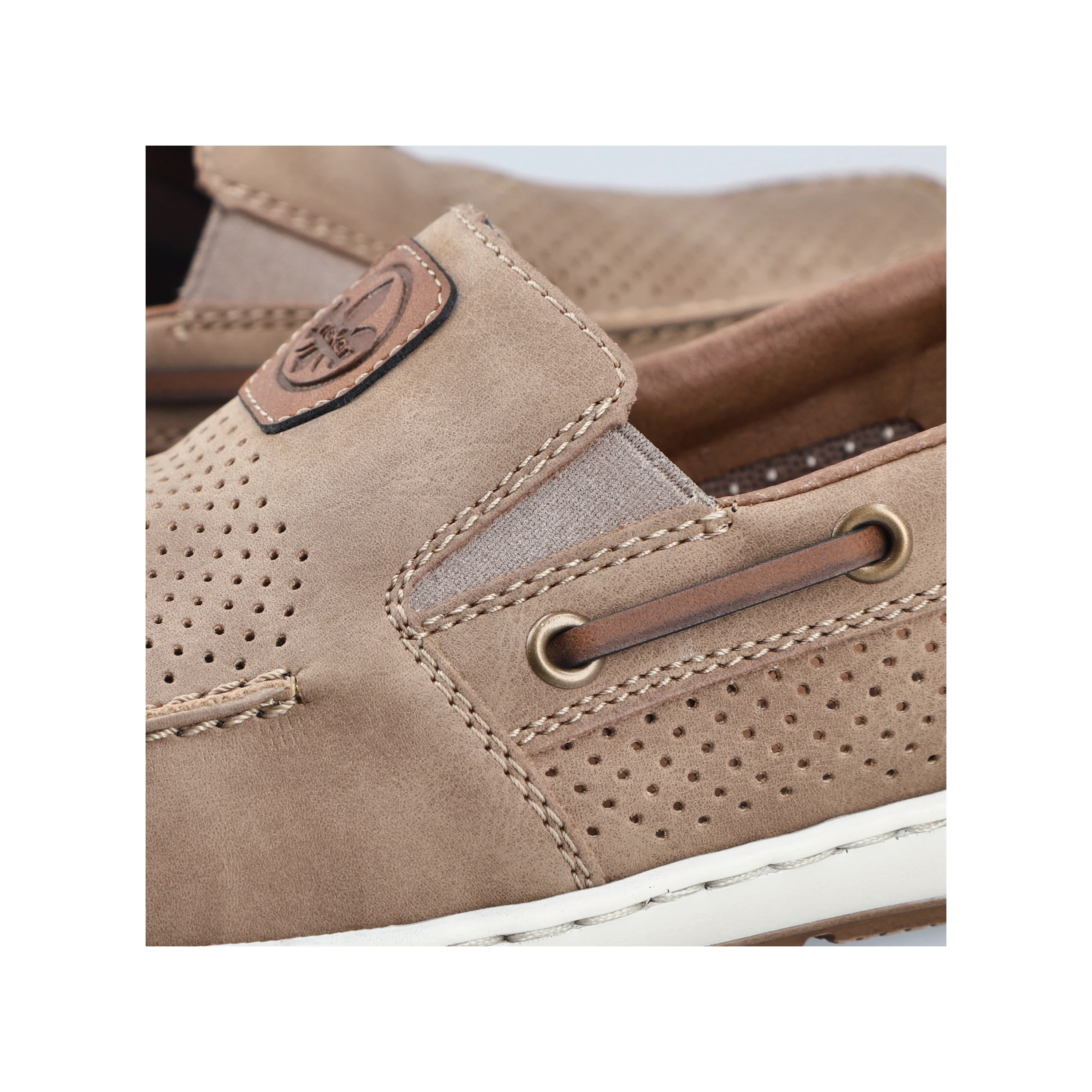 Rieker Men's Deck Shoe - Beige | 08866-64 - Image 19