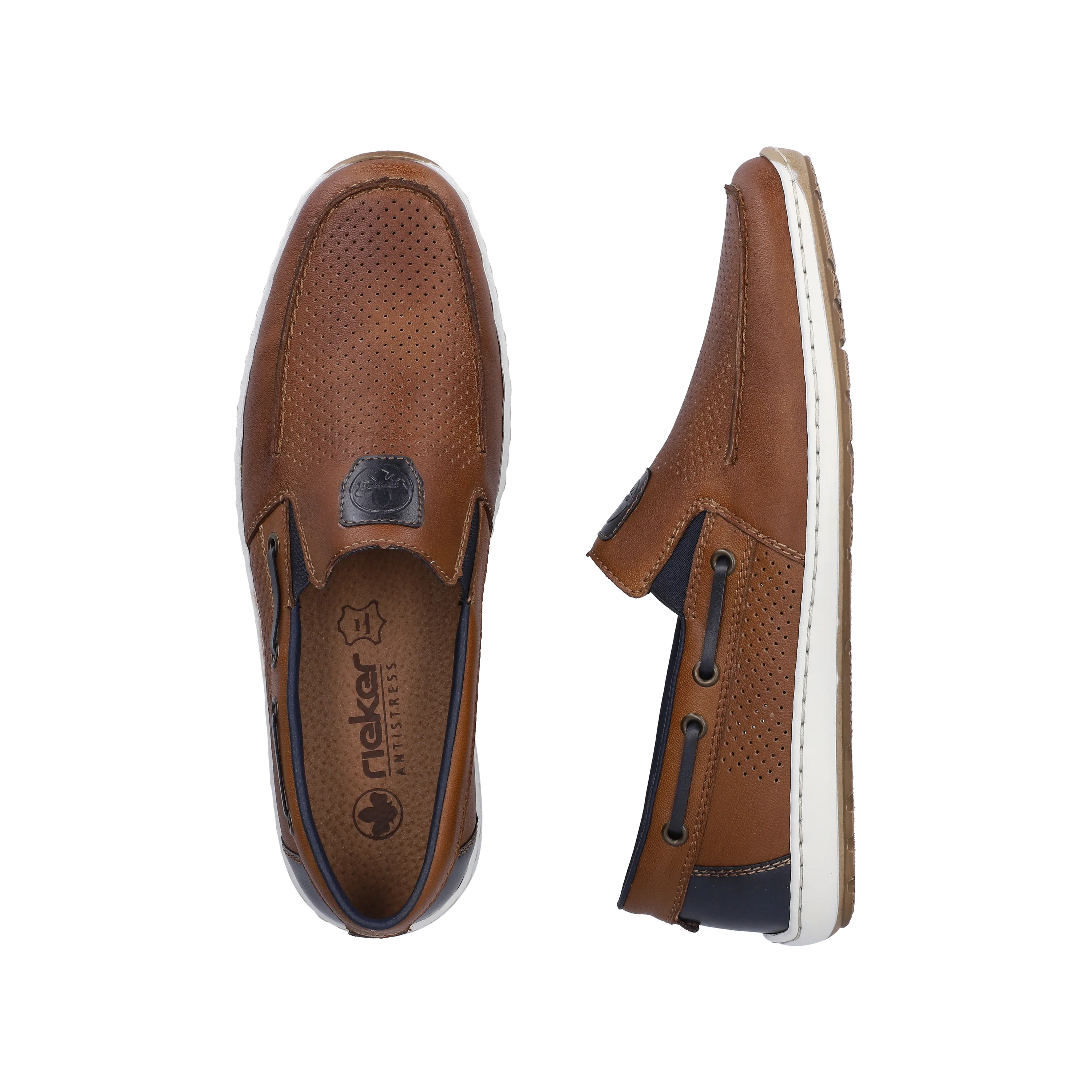 Rieker Men's Deck Shoe - Brown | 08867-25 - Image 17