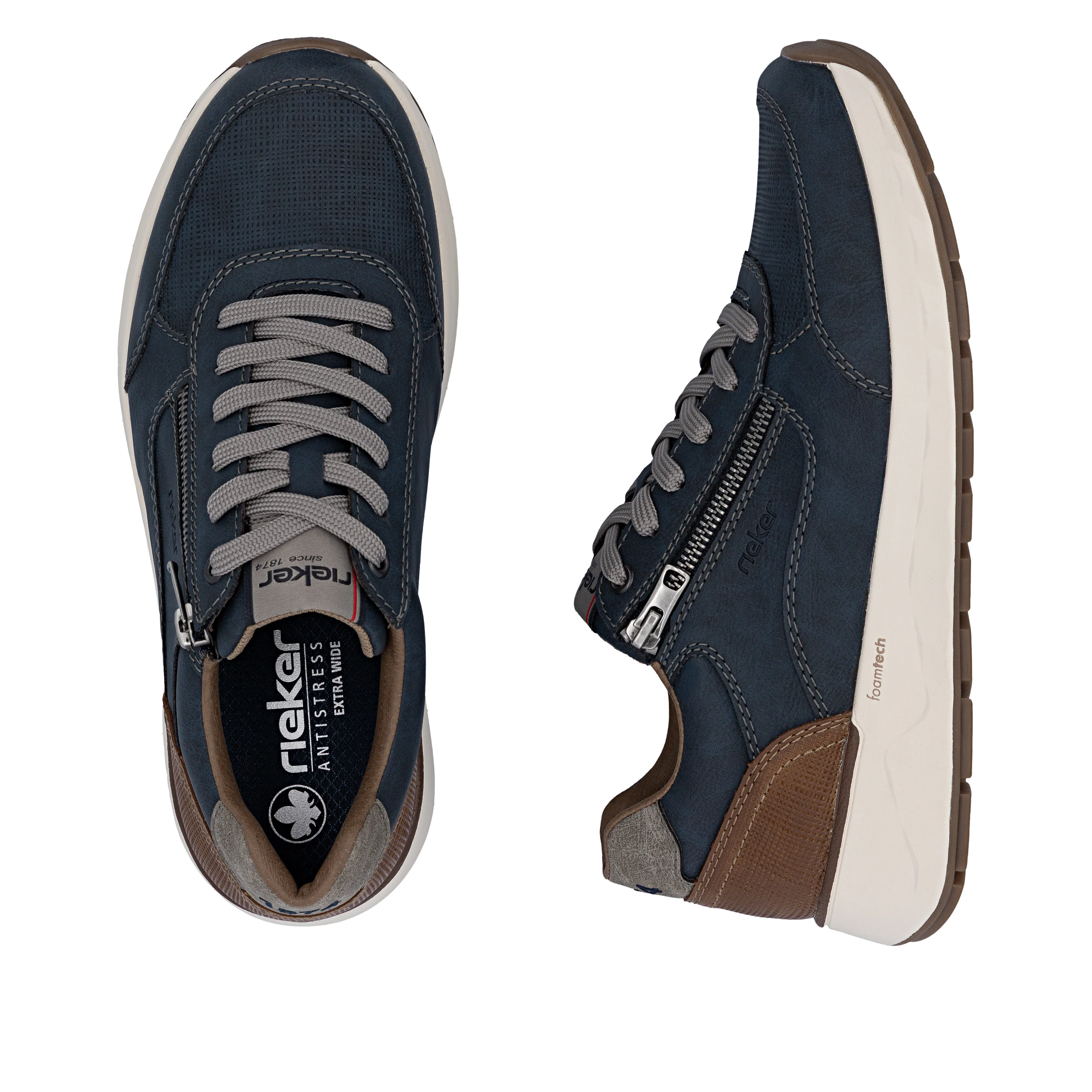 Rieker Men's Trainer - Blue | 11504-14 - Image 17