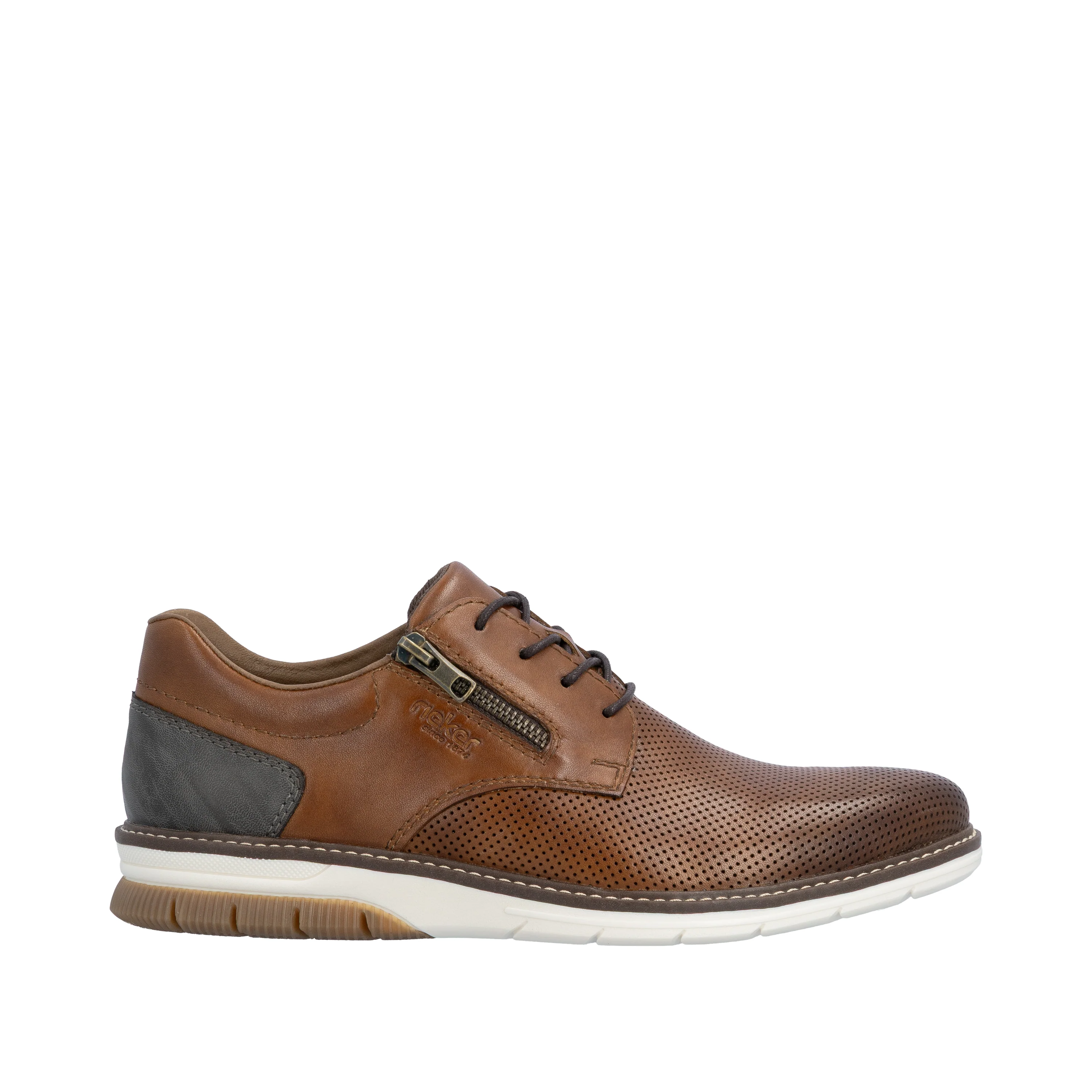 Rieker Men's Casual Lace-up Shoe - Brown | 14412-24 - Image 21