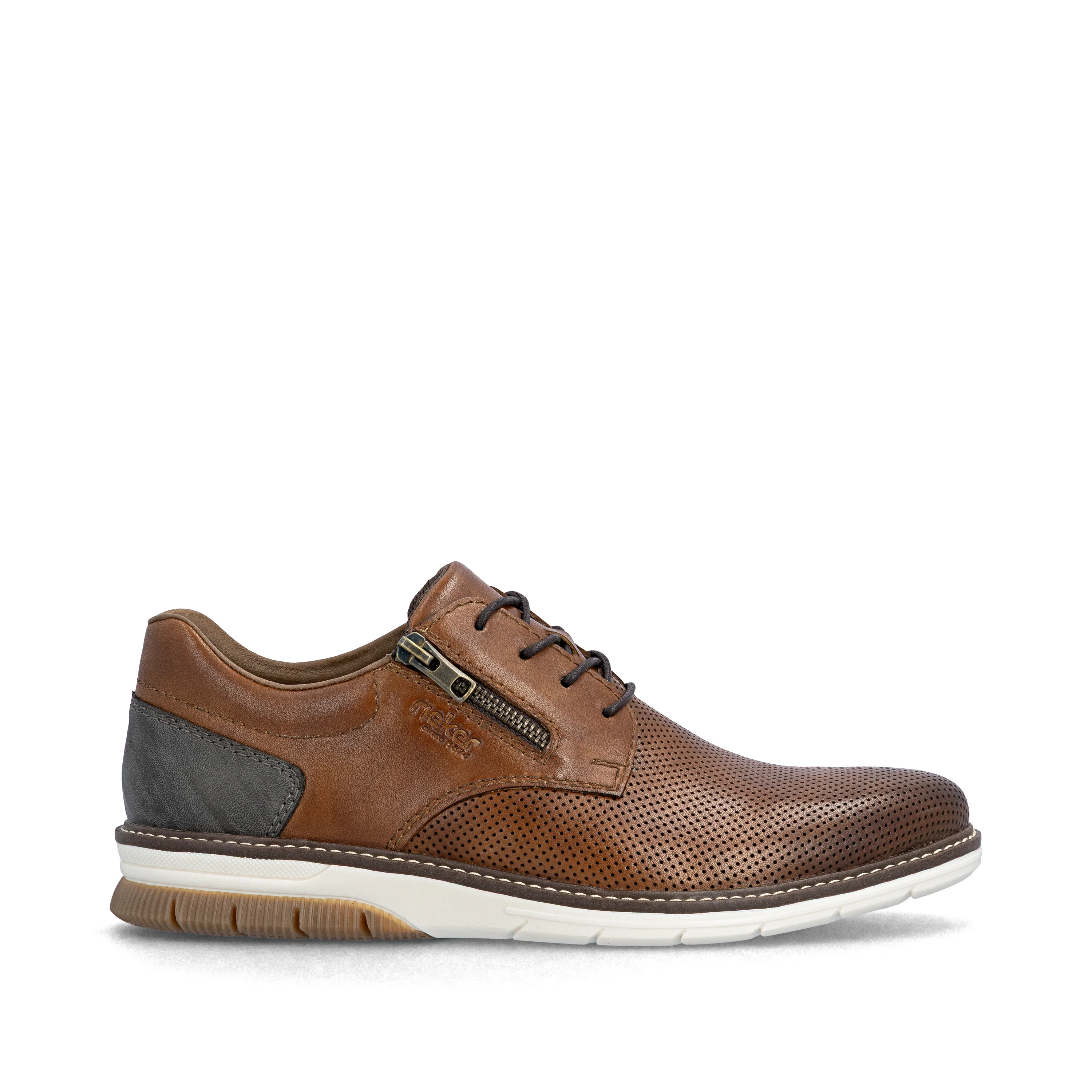 Rieker Men's Casual Lace-up Shoe - Brown | 14412-24 - Image 22