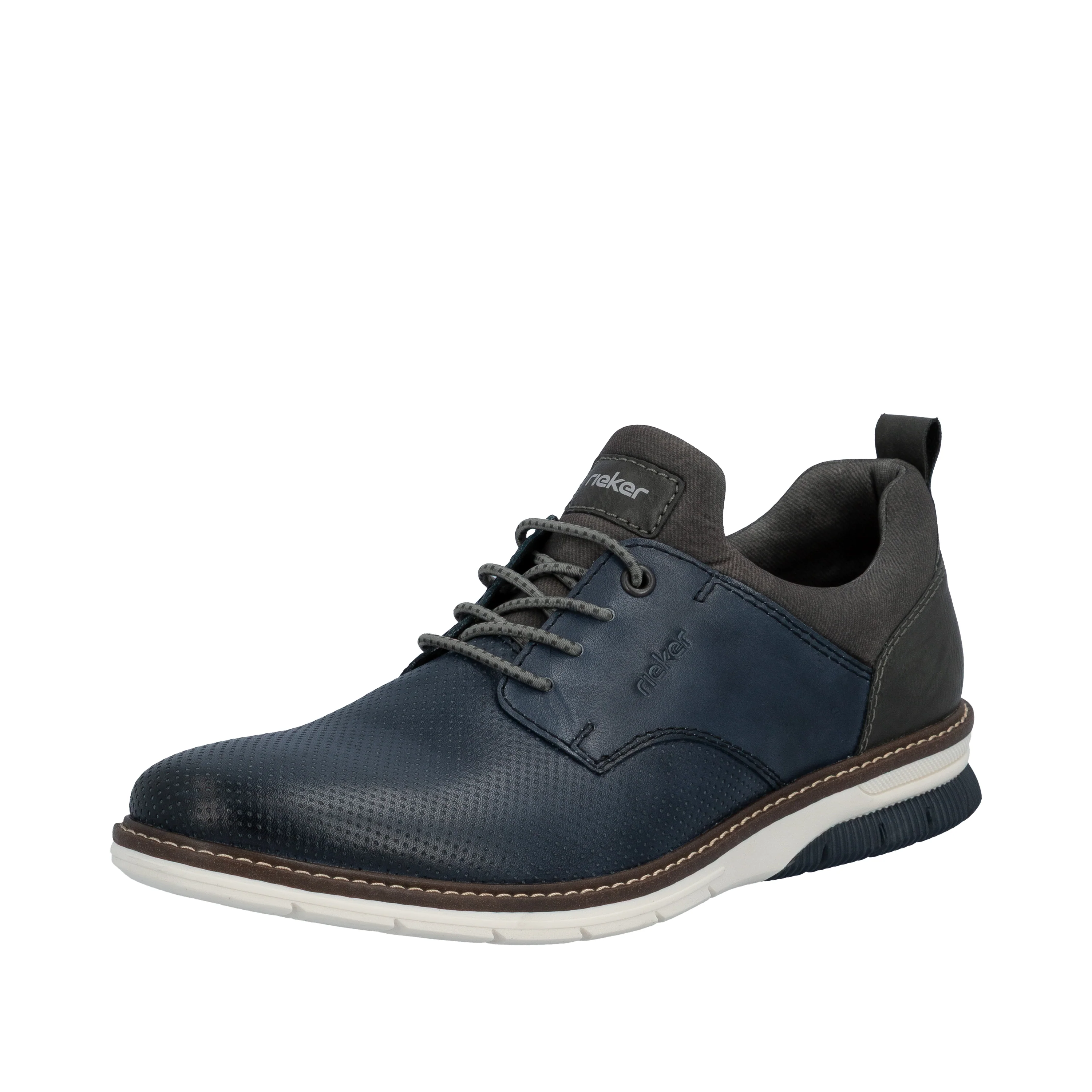 Rieker Men's Casual Lace-up Shoe - Blue | 14450-16