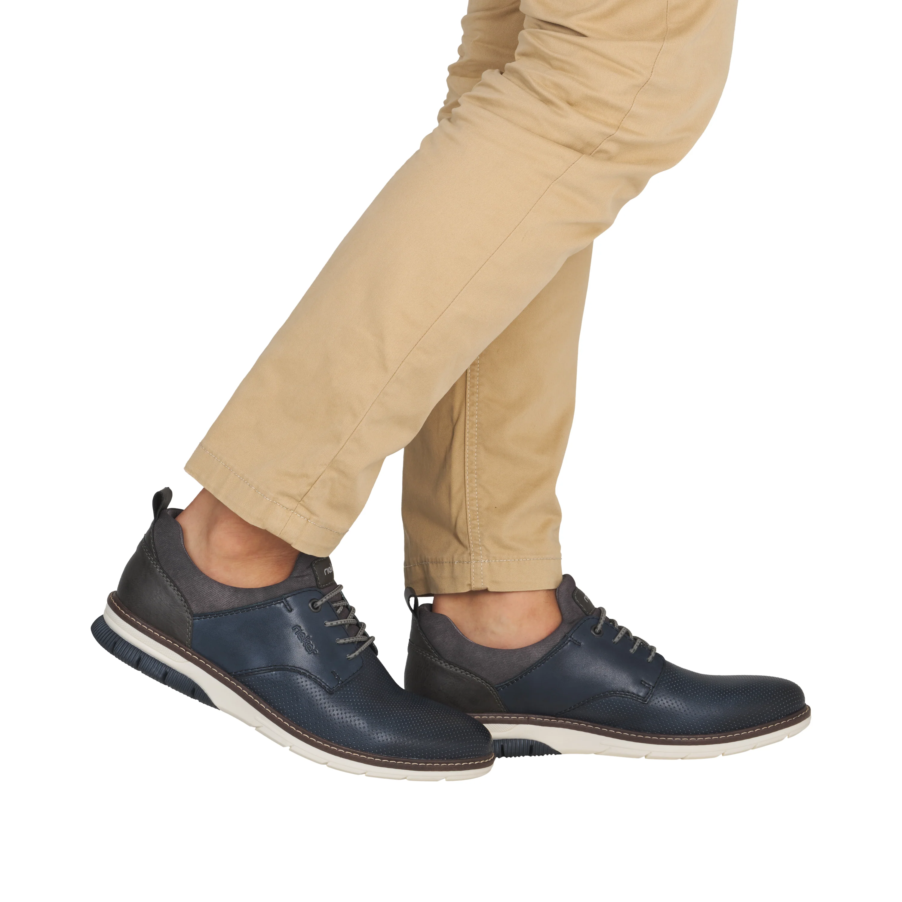 Rieker Men's Casual Lace-up Shoe - Blue | 14450-16 - Image 19