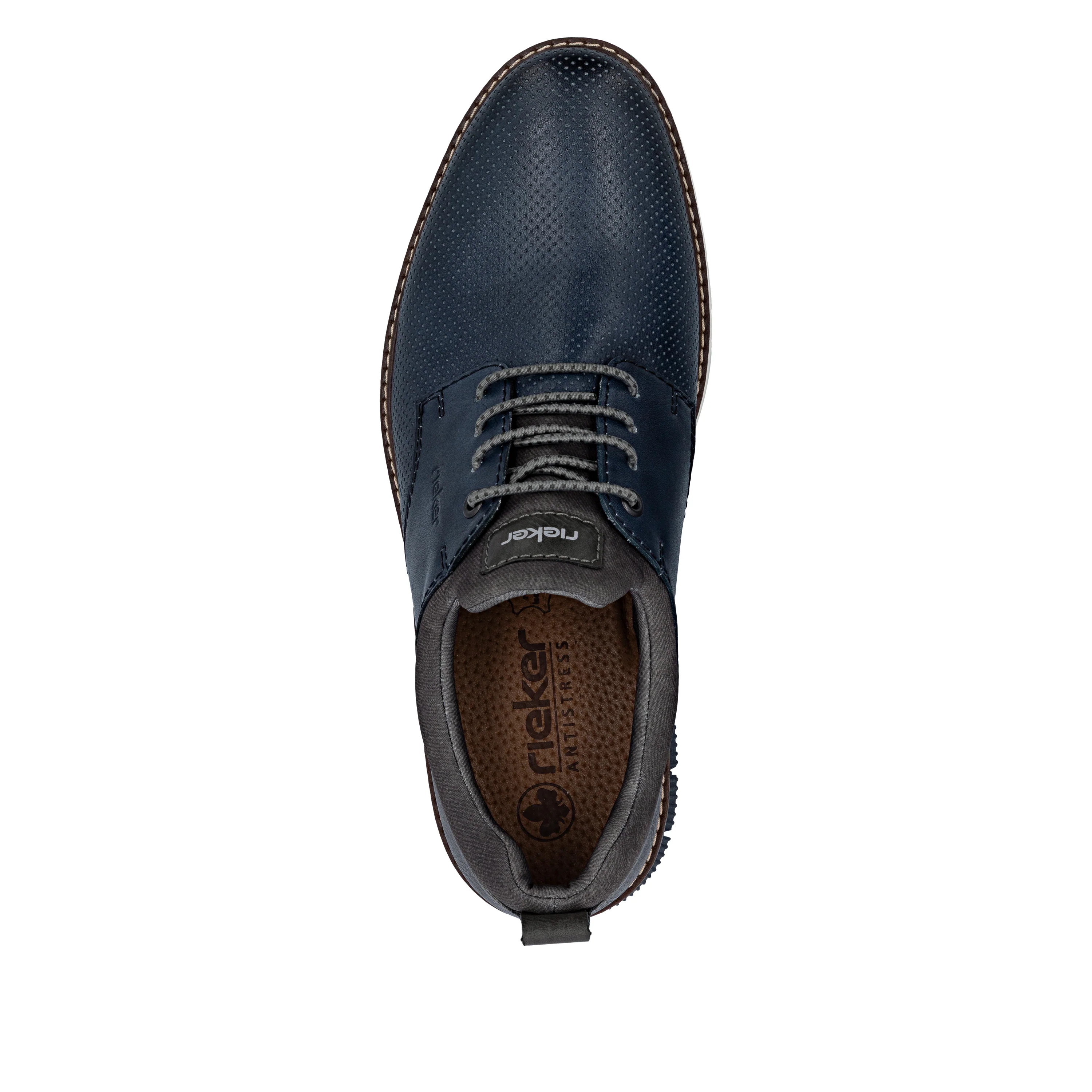 Rieker Men's Casual Lace-up Shoe - Blue | 14450-16 - Image 7