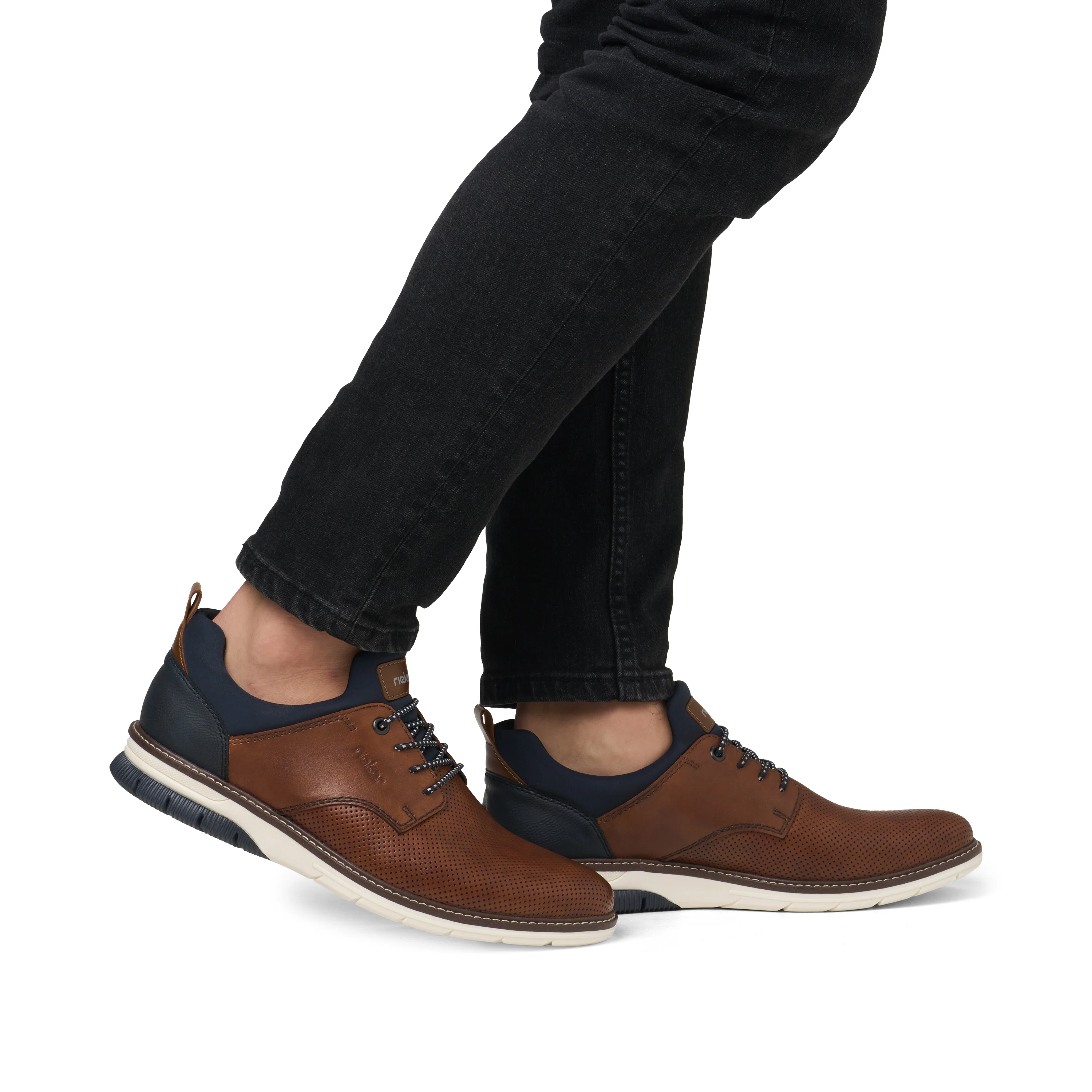 Rieker Men's Casual Lace-up Shoe - Brown | 14450-22 - Image 15