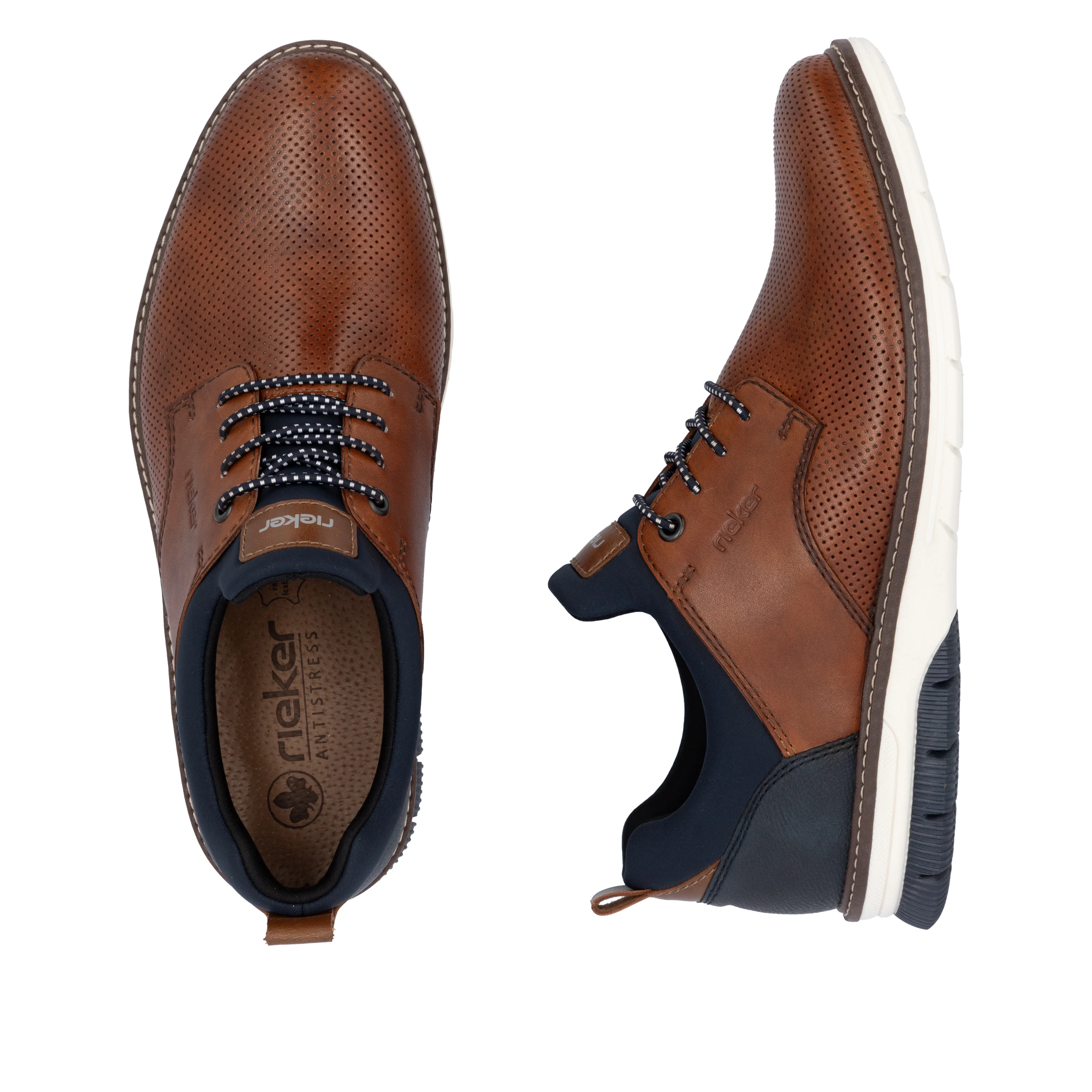 Rieker Men's Casual Lace-up Shoe - Brown | 14450-22 - Image 19