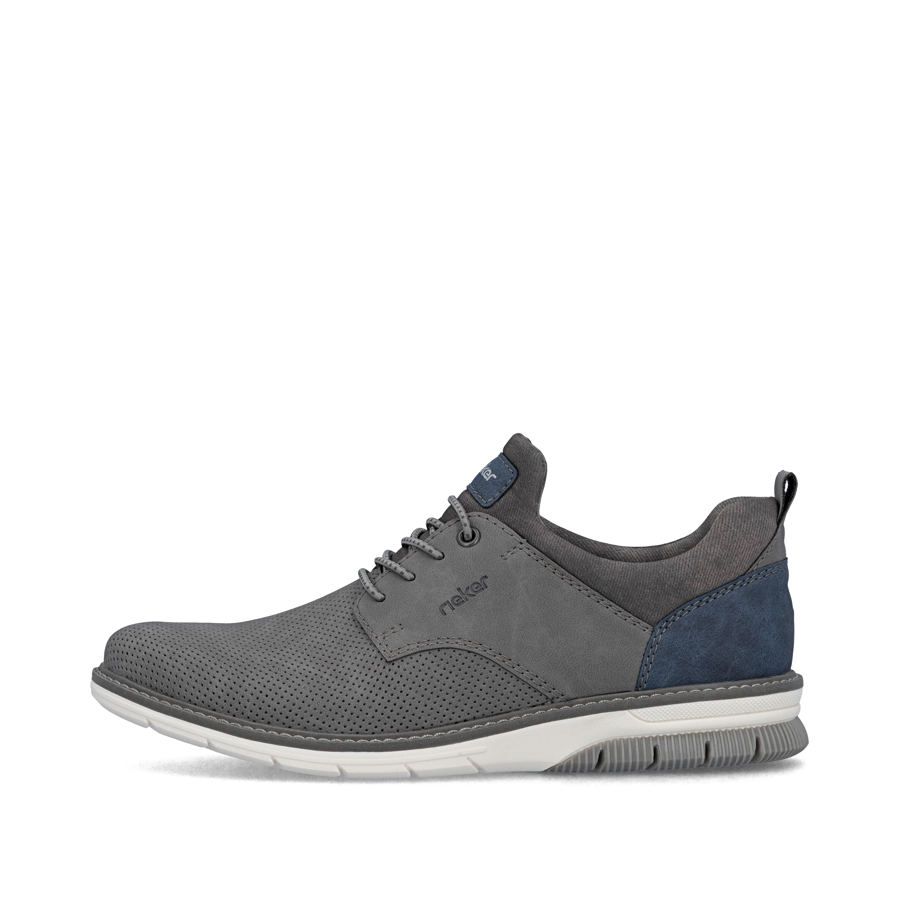 Rieker Men's Casual Lace-up Shoe - Grey | 14450-42 - Image 10