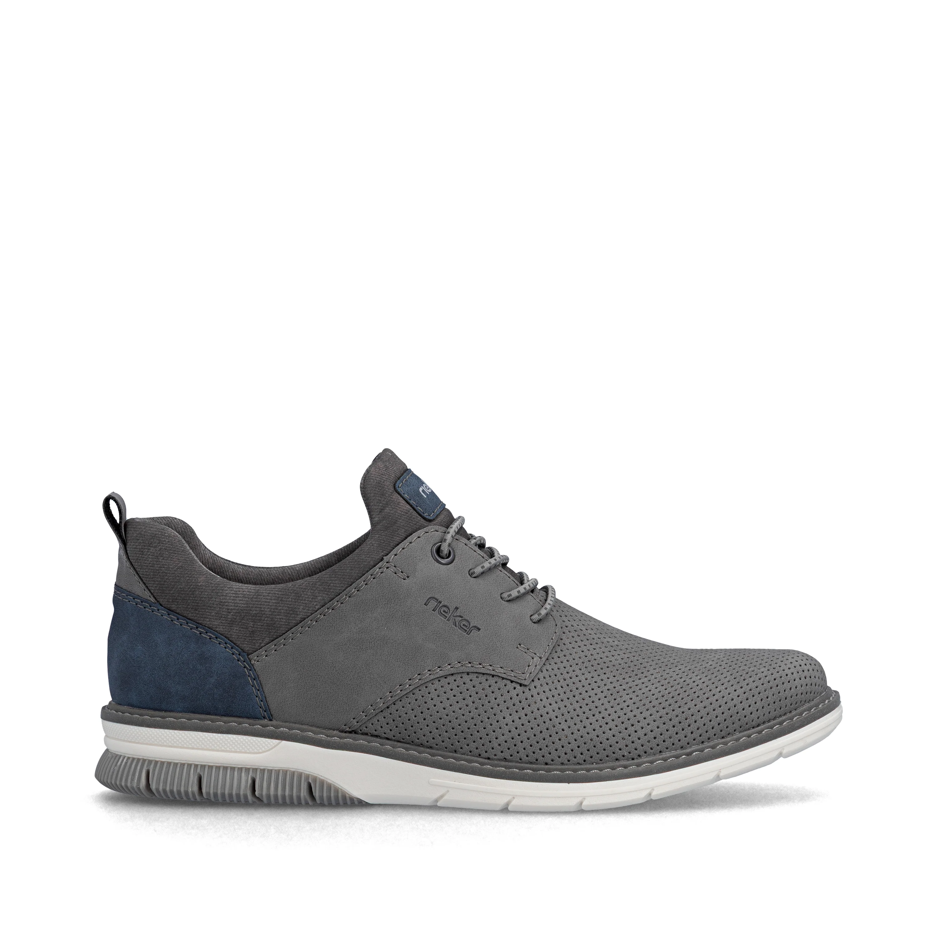 Rieker Men's Casual Lace-up Shoe - Grey | 14450-42 - Image 22