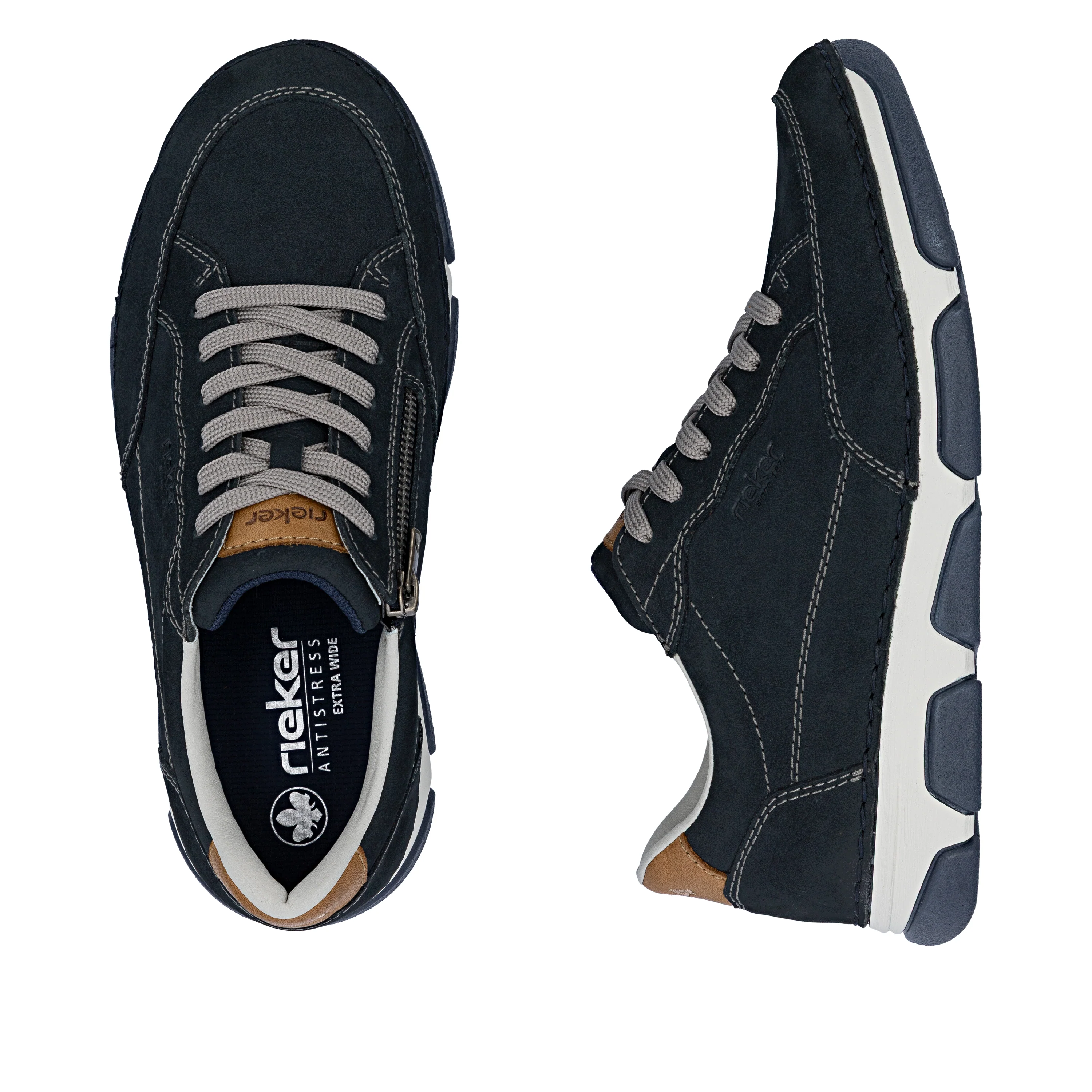 Rieker Men's Casual Lace-up Shoe - Blue | 15900-14 - Image 17