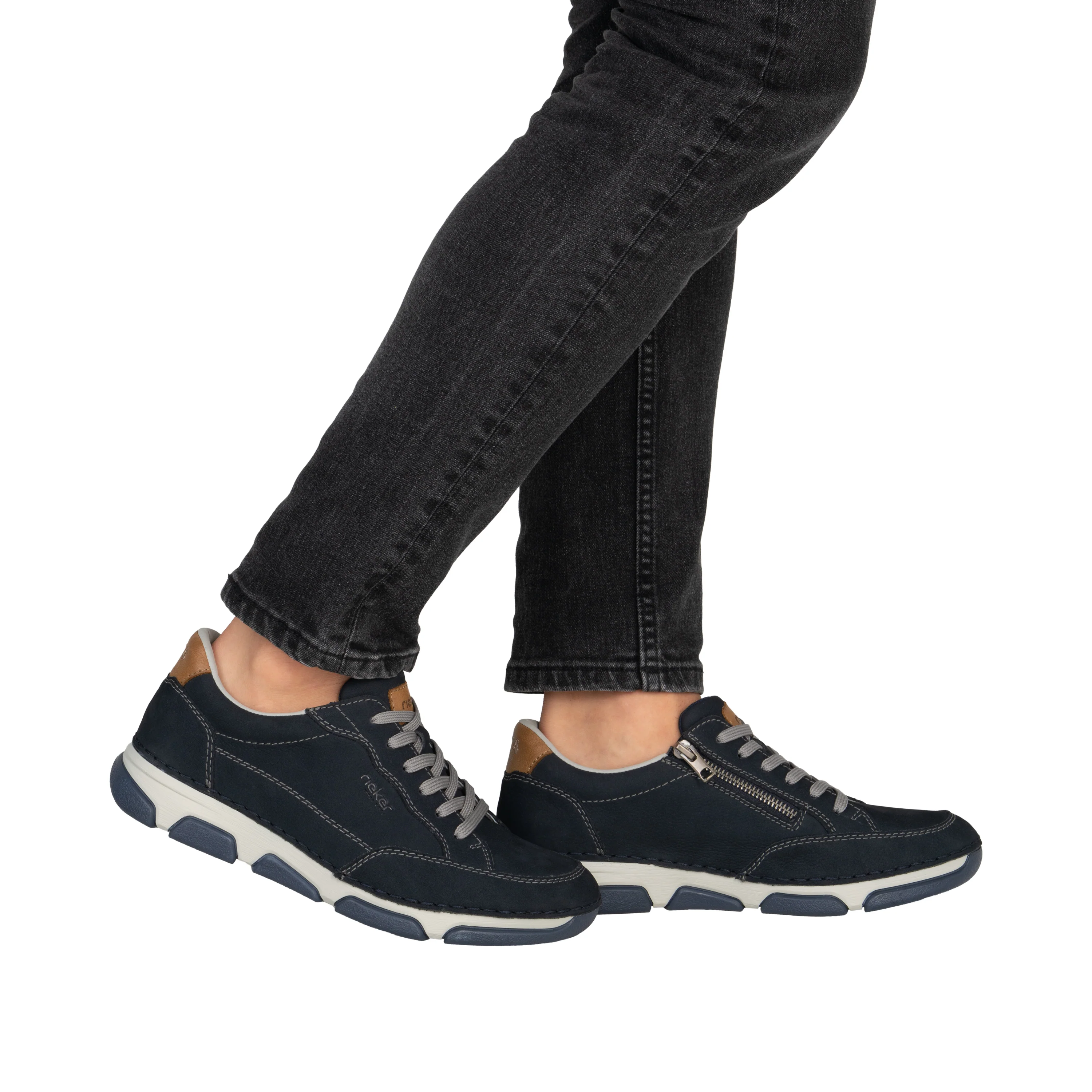 Rieker Men's Casual Lace-up Shoe - Blue | 15900-14 - Image 19