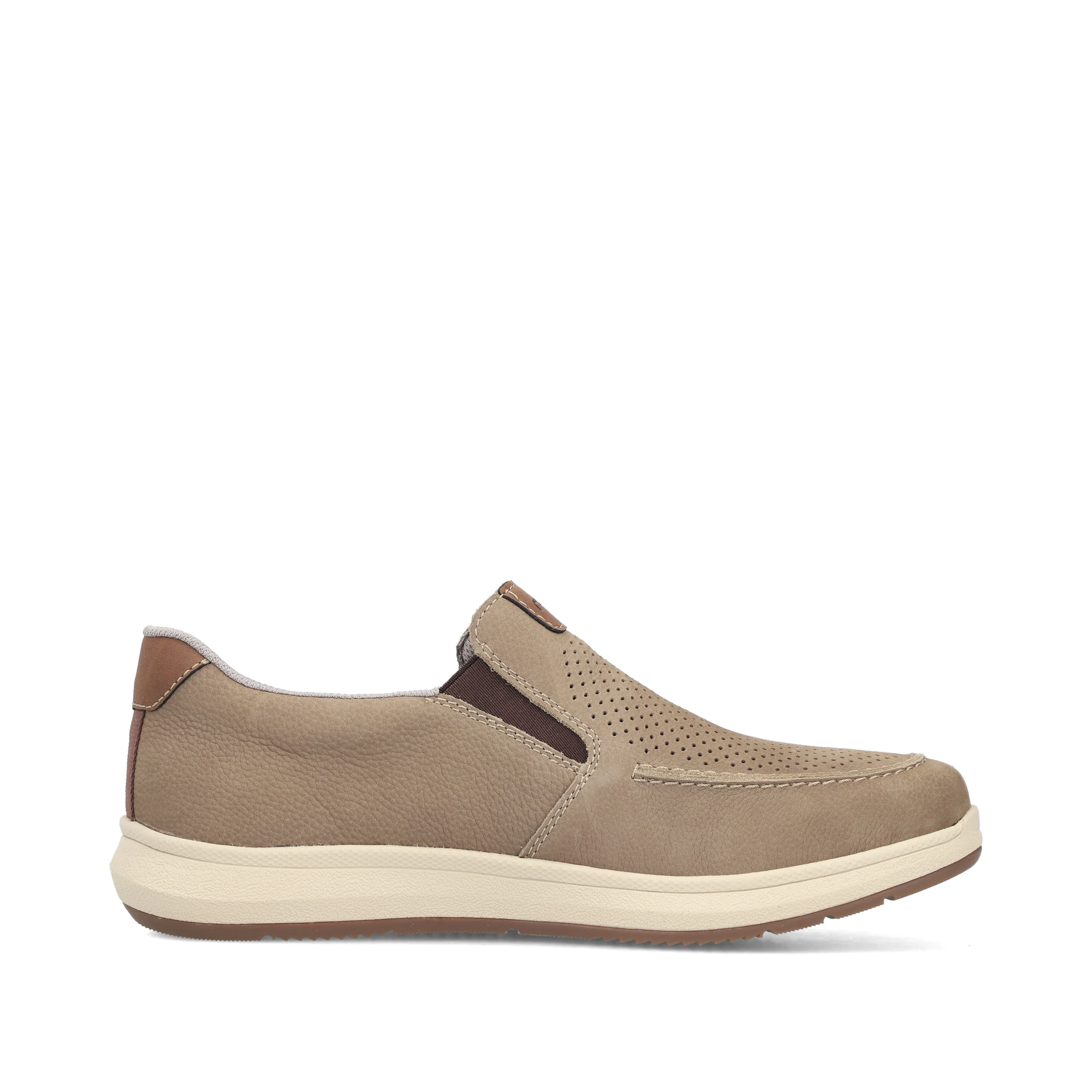 Rieker Men's Comfort Slip-on Shoe - Beige | 16968-64 - Image 4