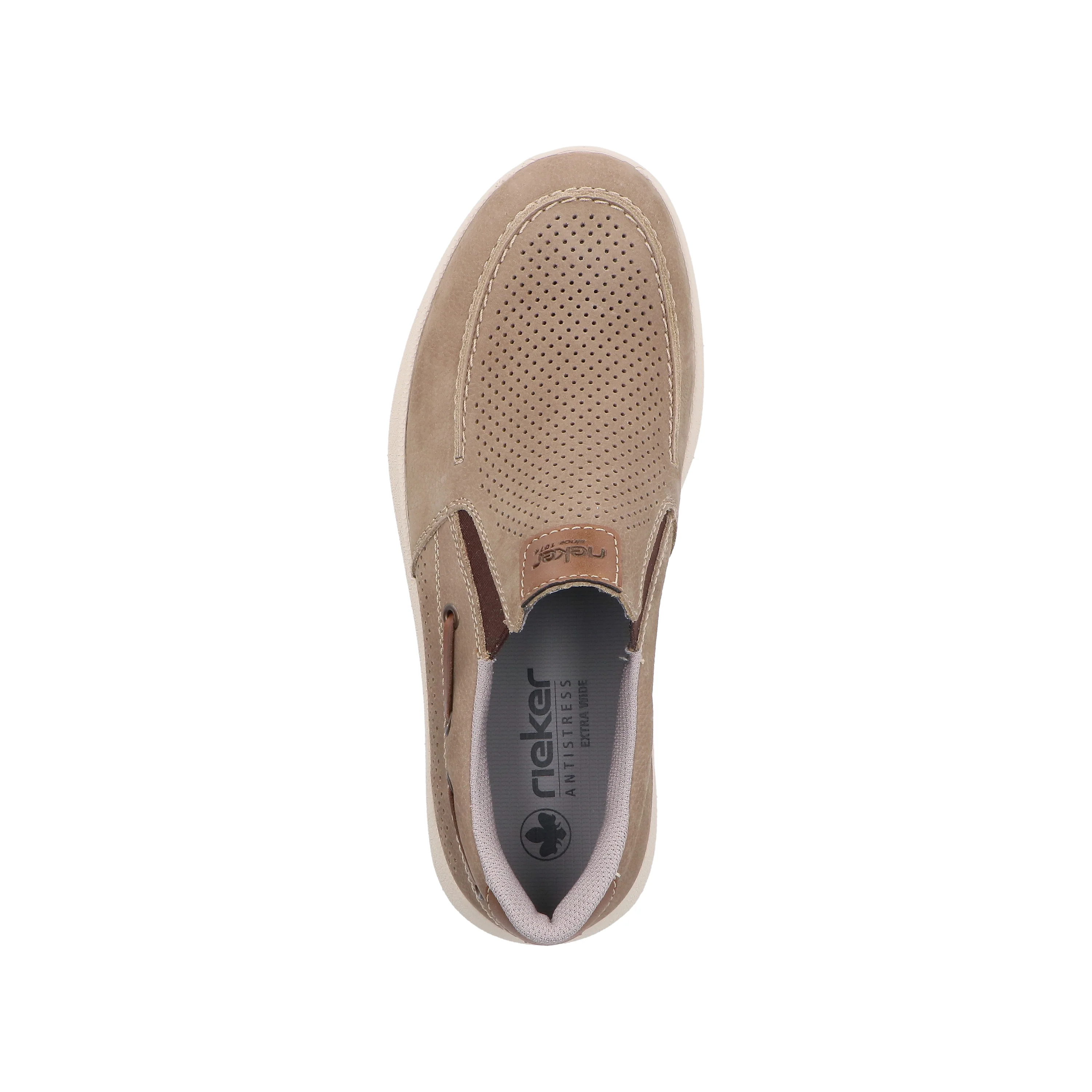Rieker Men's Comfort Slip-on Shoe - Beige | 16968-64 - Image 7