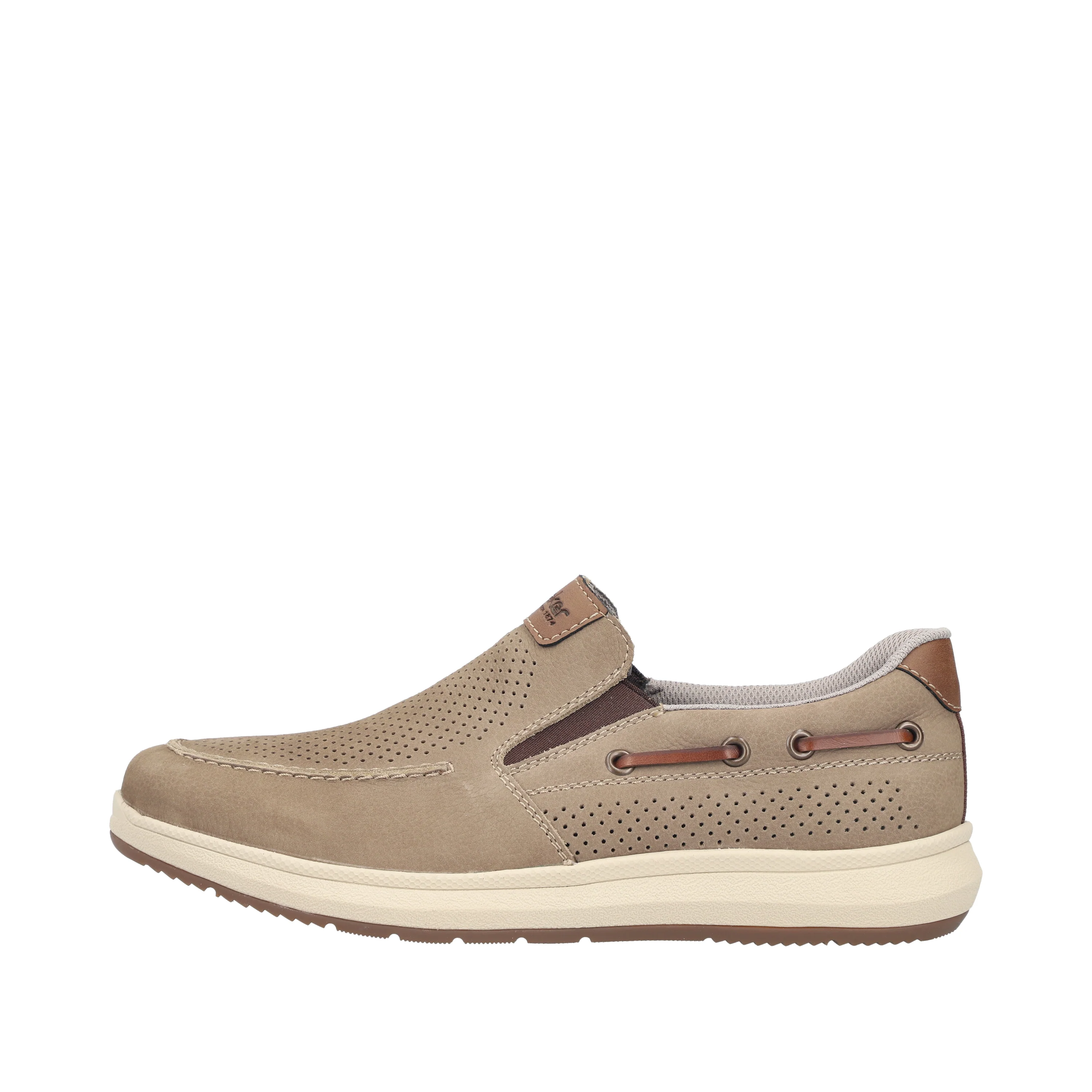 Rieker Men's Comfort Slip-on Shoe - Beige | 16968-64 - Image 9