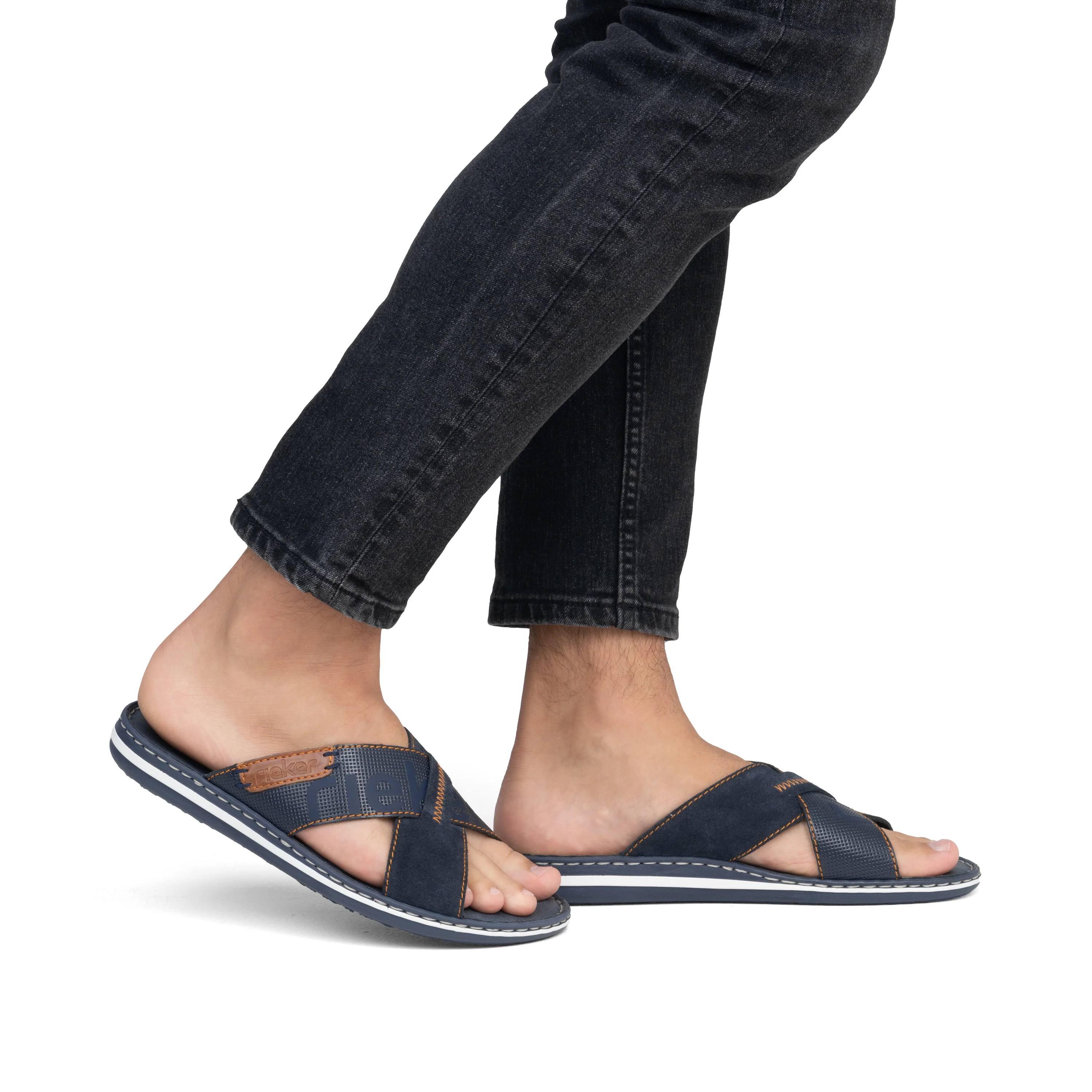 Rieker Men's Mule Sandal - Blue | 21098-14 - Image 15