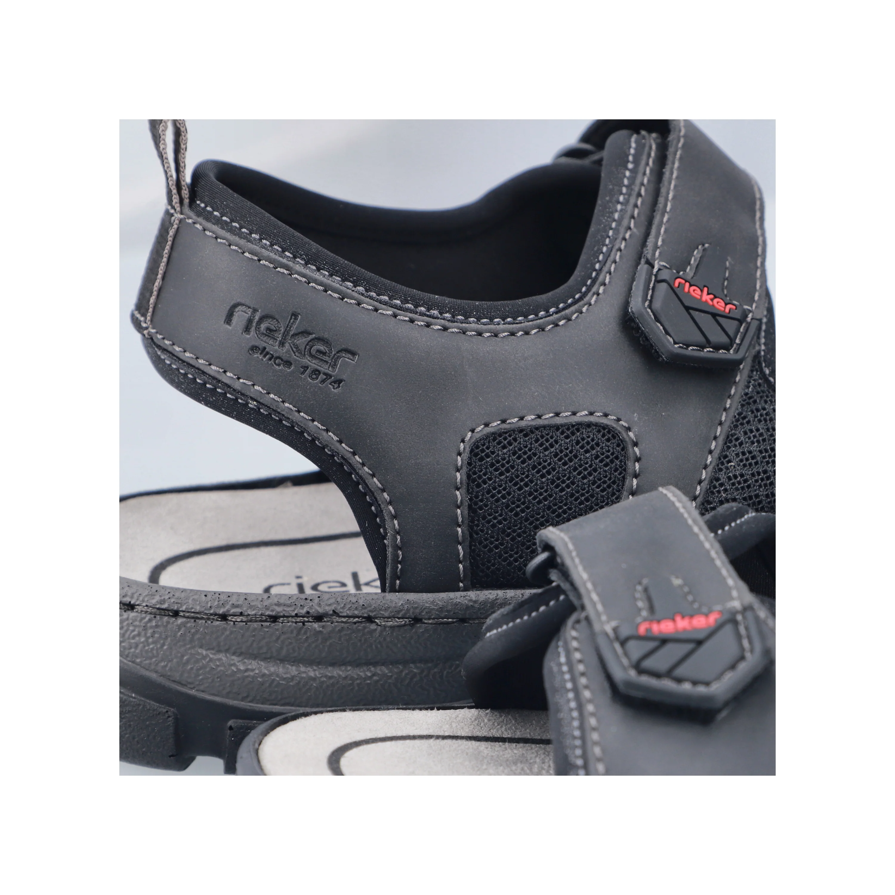 Rieker Men's Walking Sandal - Black | 25055-00 - Image 20