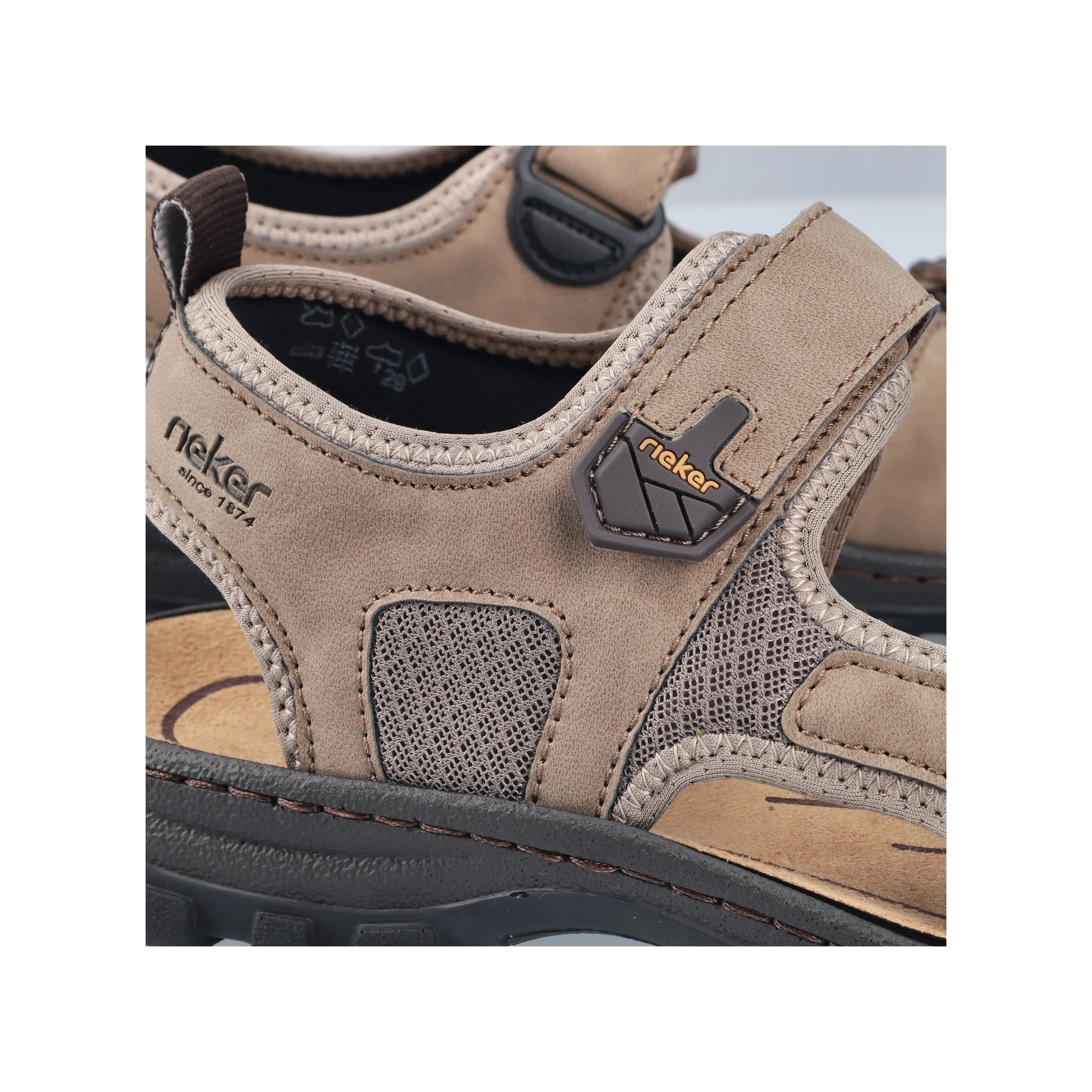 Rieker Men's Walking Sandal - Beige | 25055-64 - Image 20