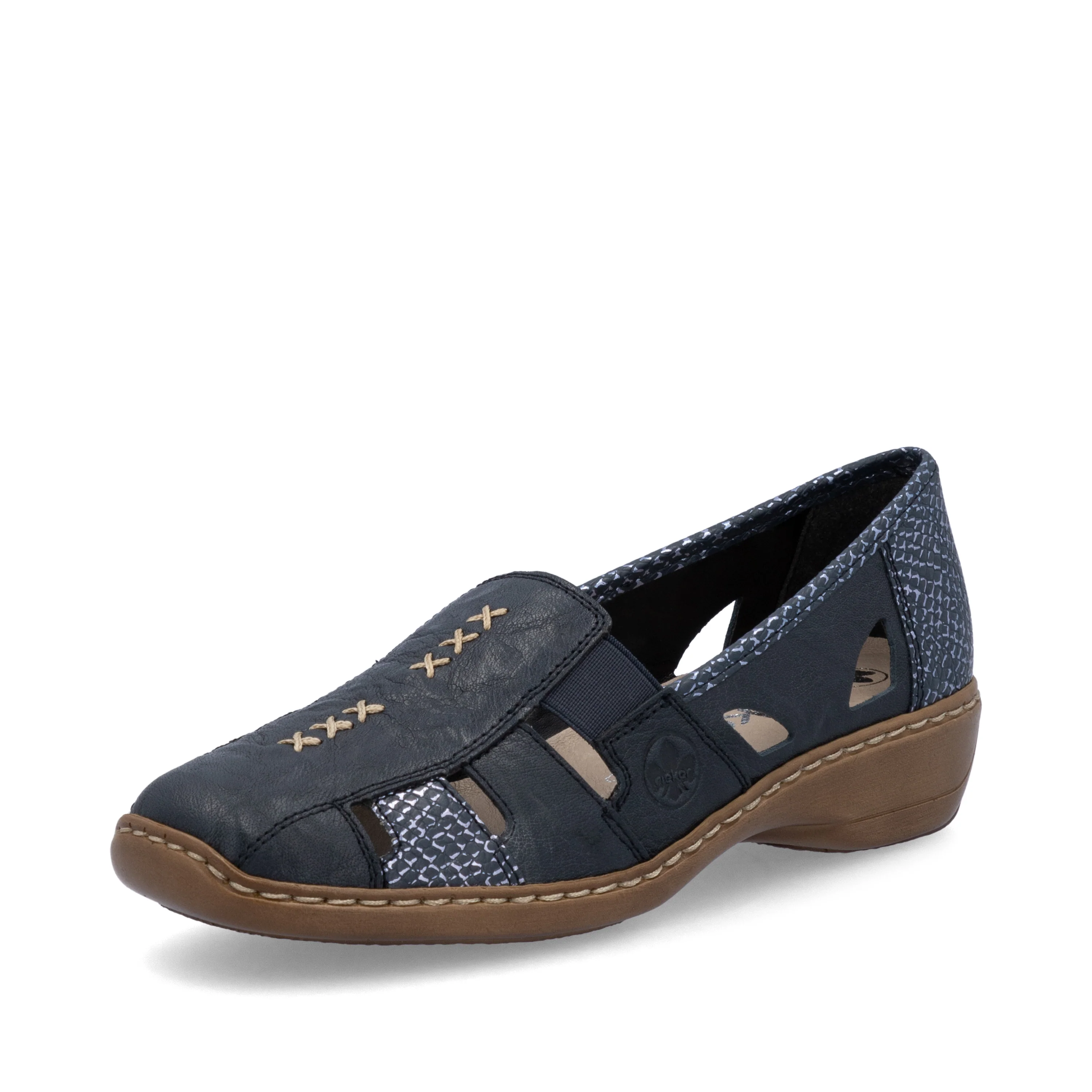 Rieker Women's Casual Slip-on Shoe - Blue | 41385-15