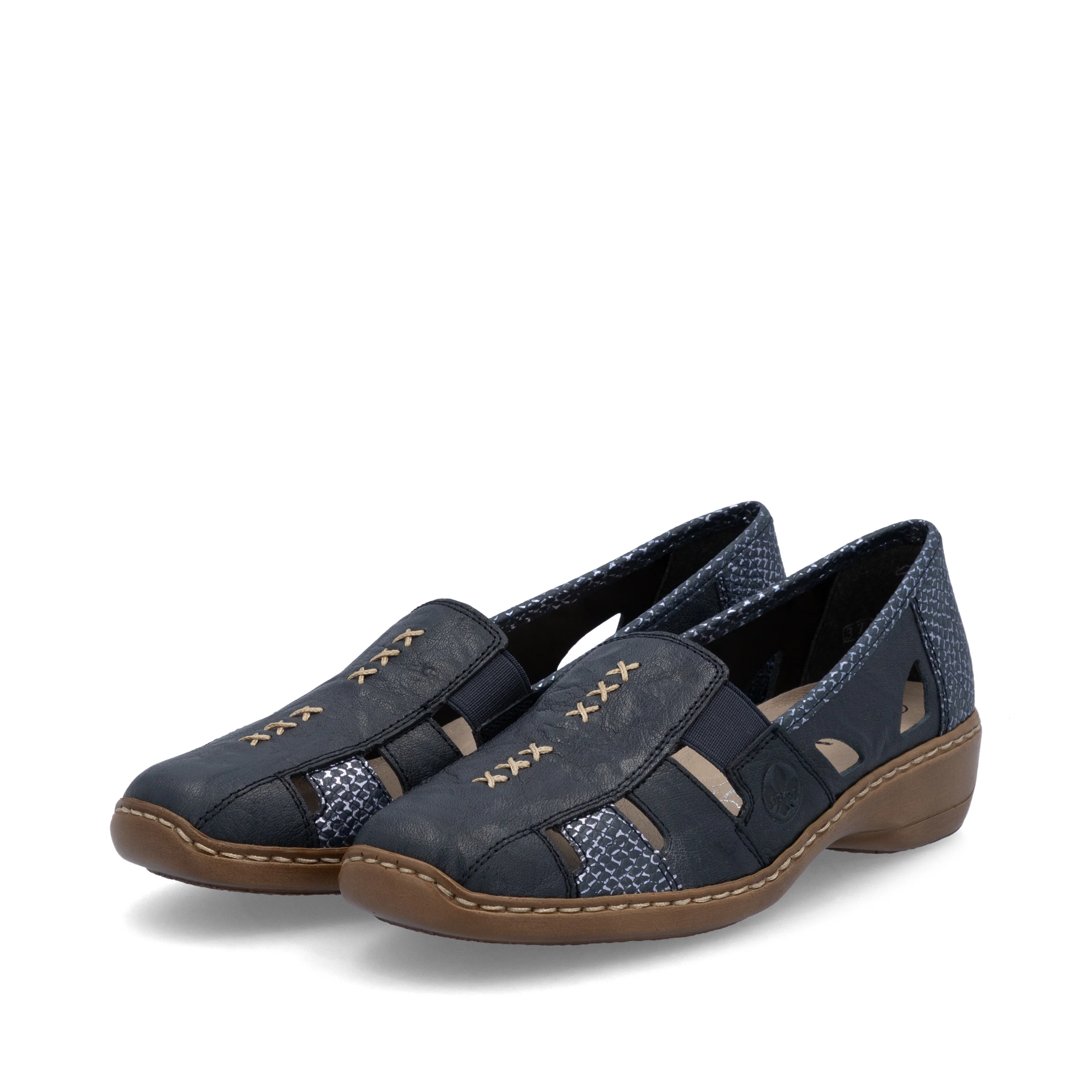 Rieker Women's Casual Slip-on Shoe - Blue | 41385-15 - Image 18