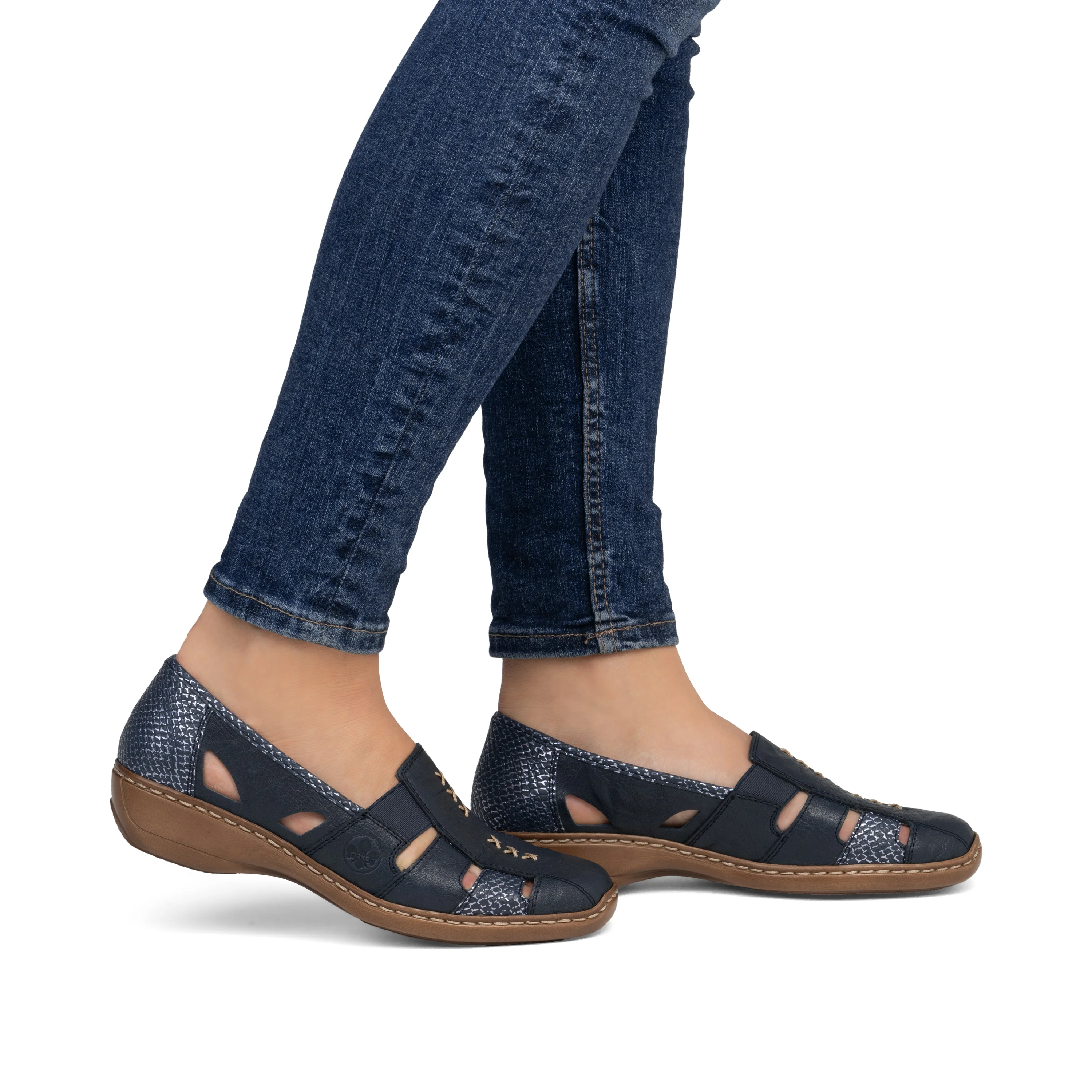 Rieker Women's Casual Slip-on Shoe - Blue | 41385-15 - Image 20