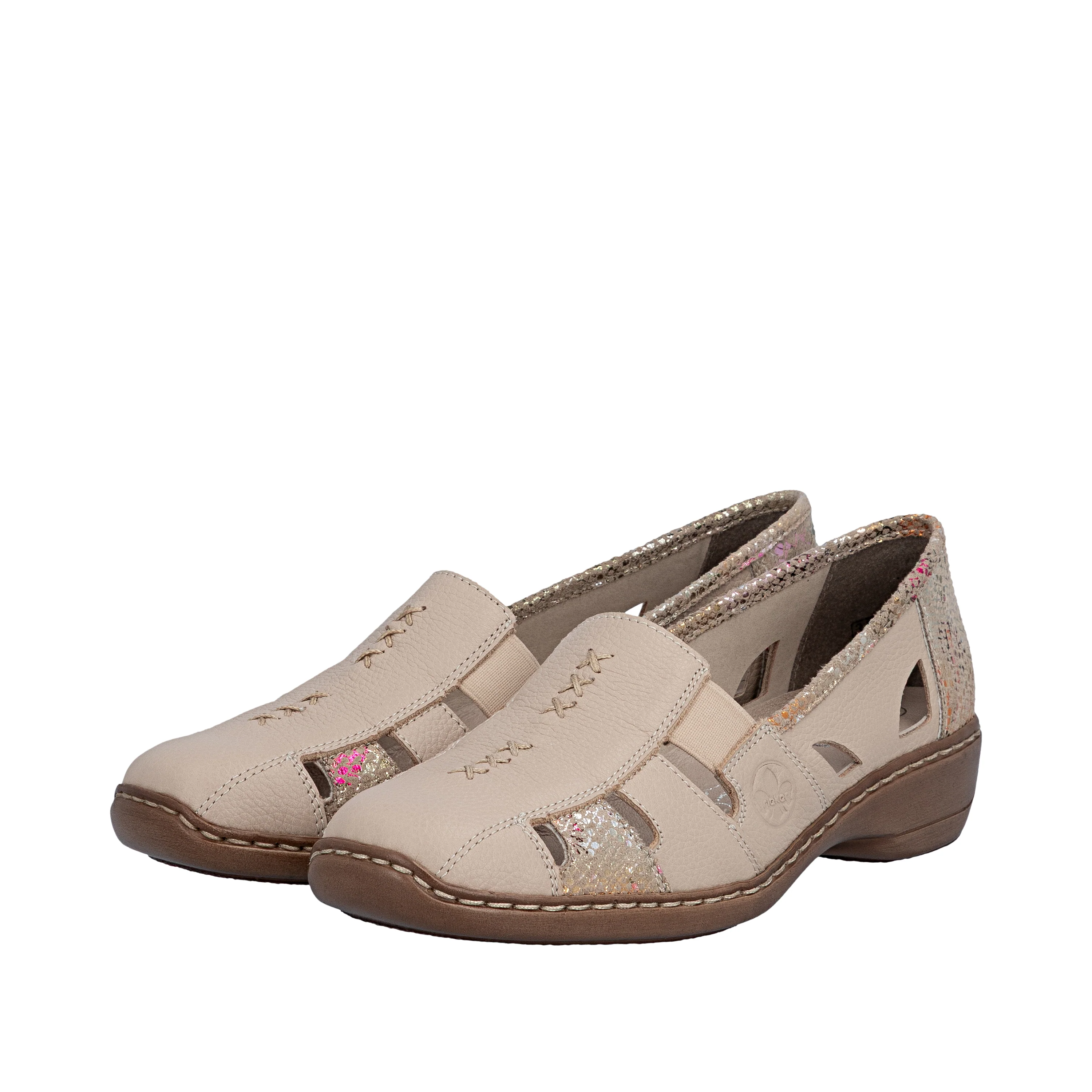 Rieker Women's Casual Slip-on Shoe - Beige | 41385-63 - Image 15