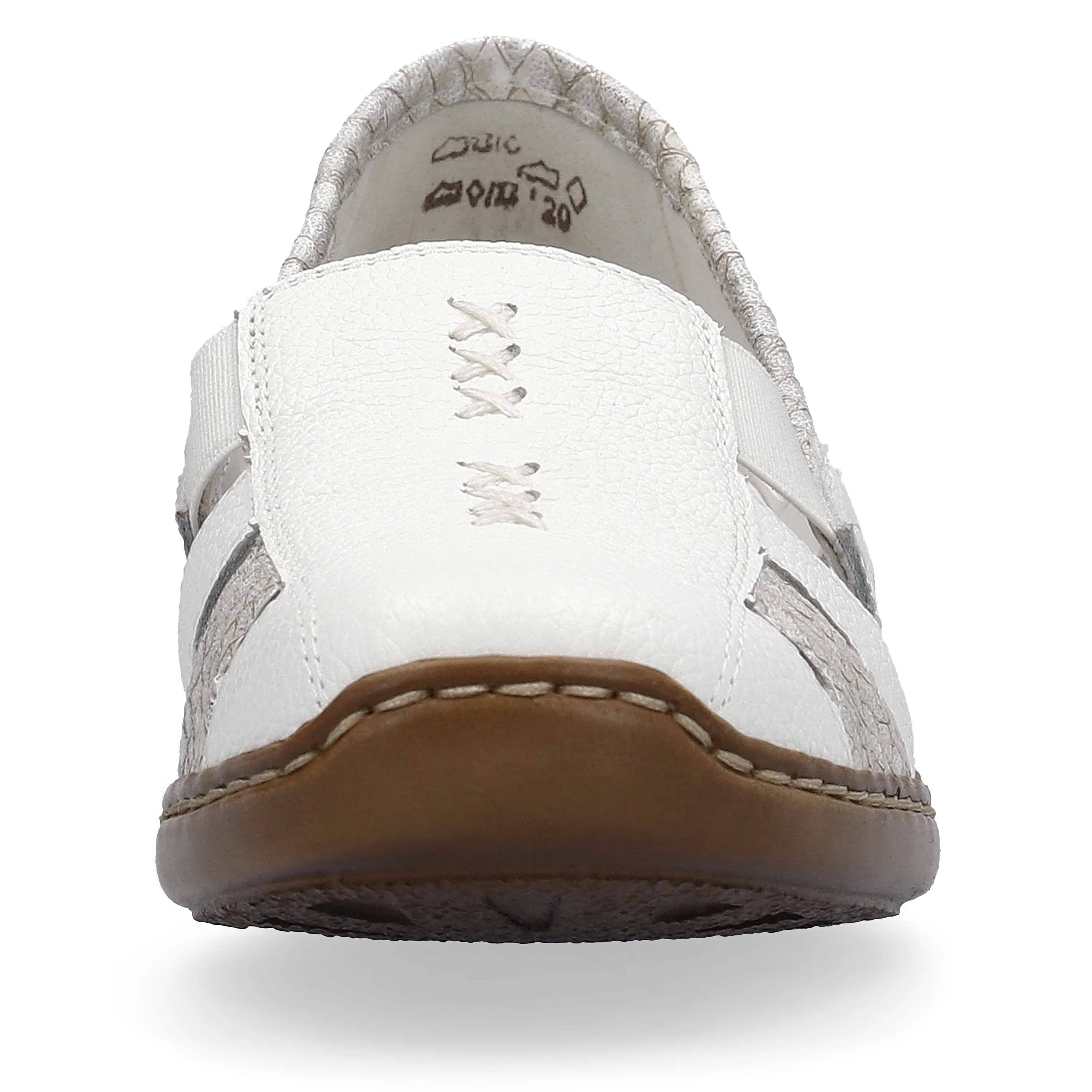 Rieker Women's Casual Slip-on Shoe - White | 41385-80 - Image 7