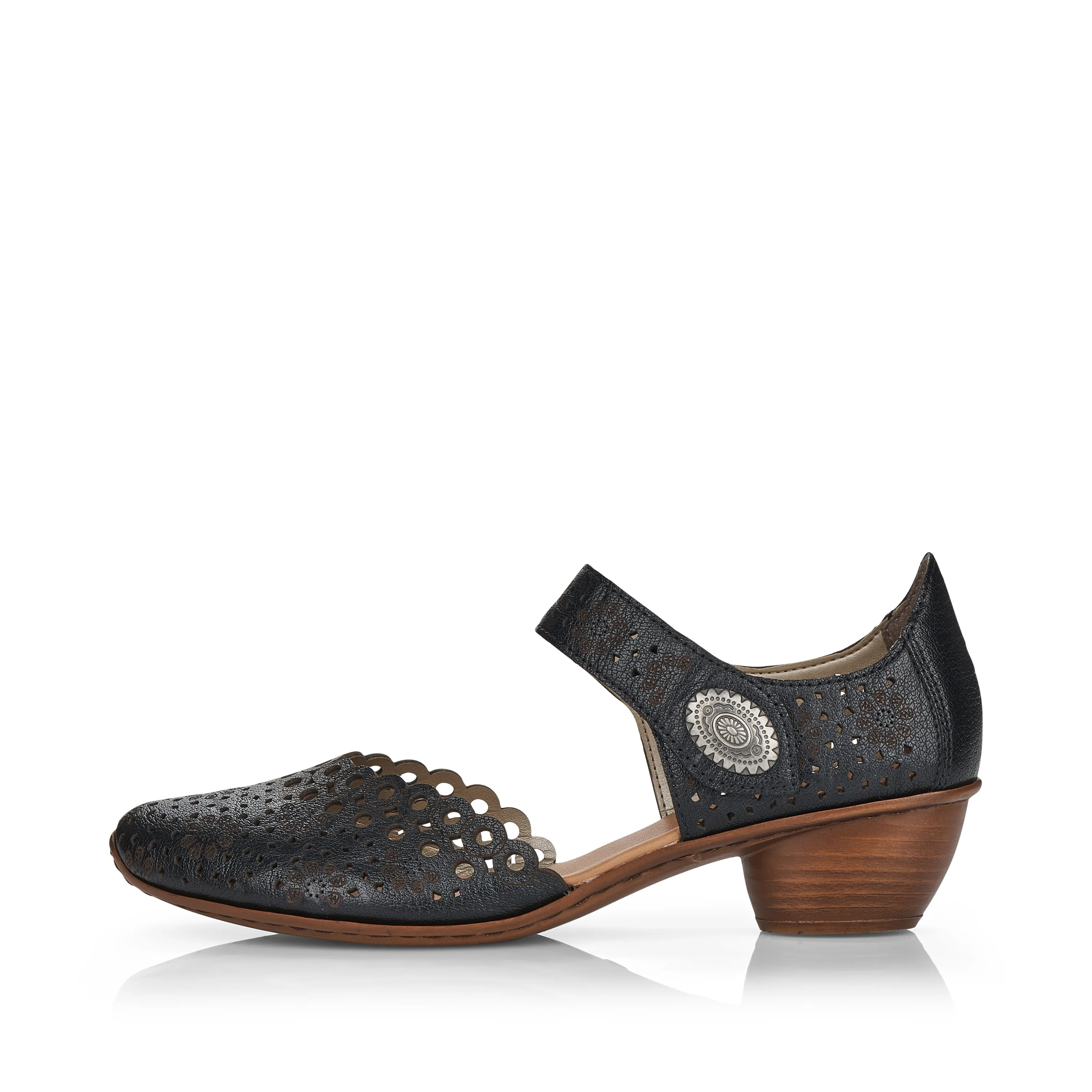 Rieker Women's Mary Jane Shoe - Black | 43753-00 - Image 10