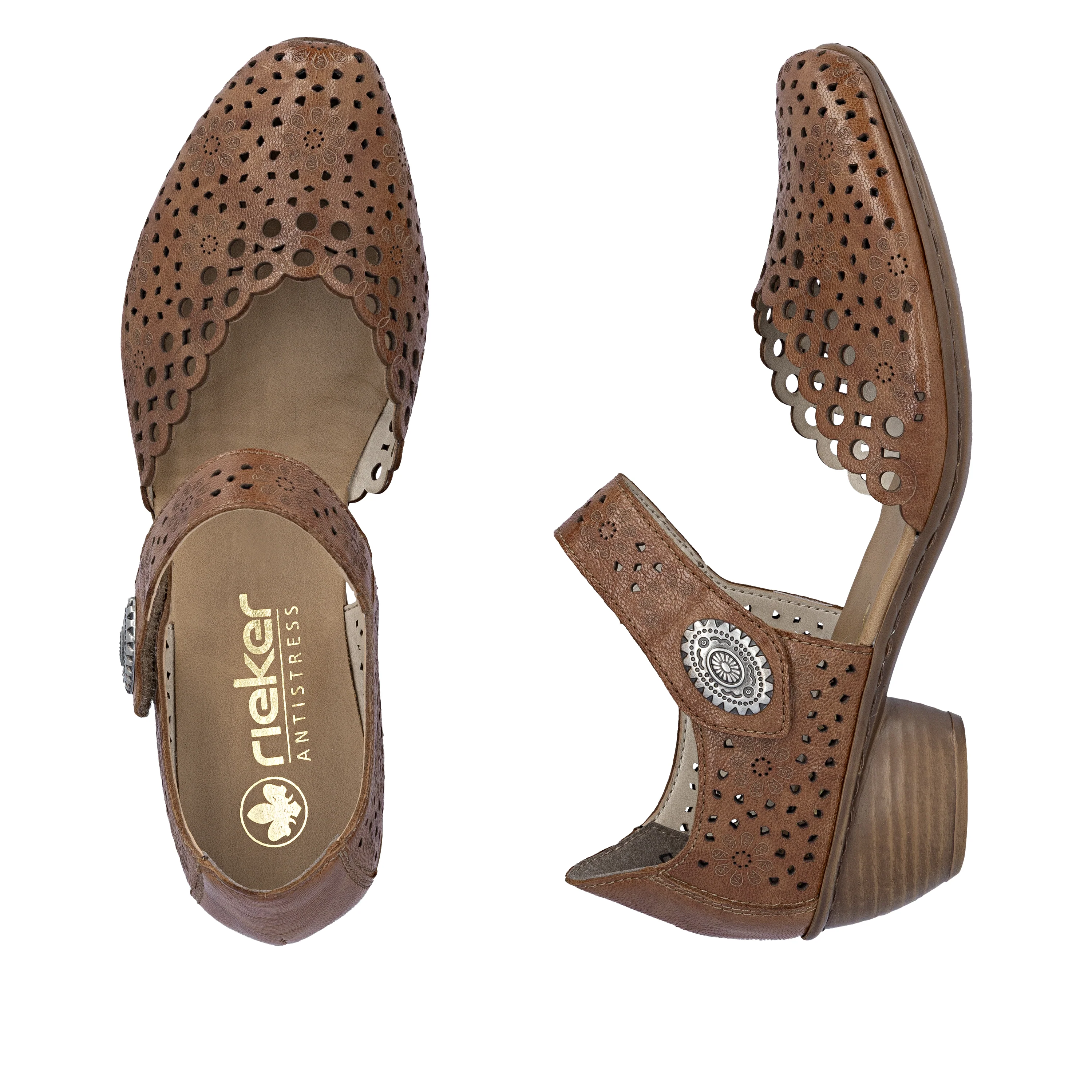Rieker Women's Mary Jane Shoe - Brown | 43753-22 - Image 18