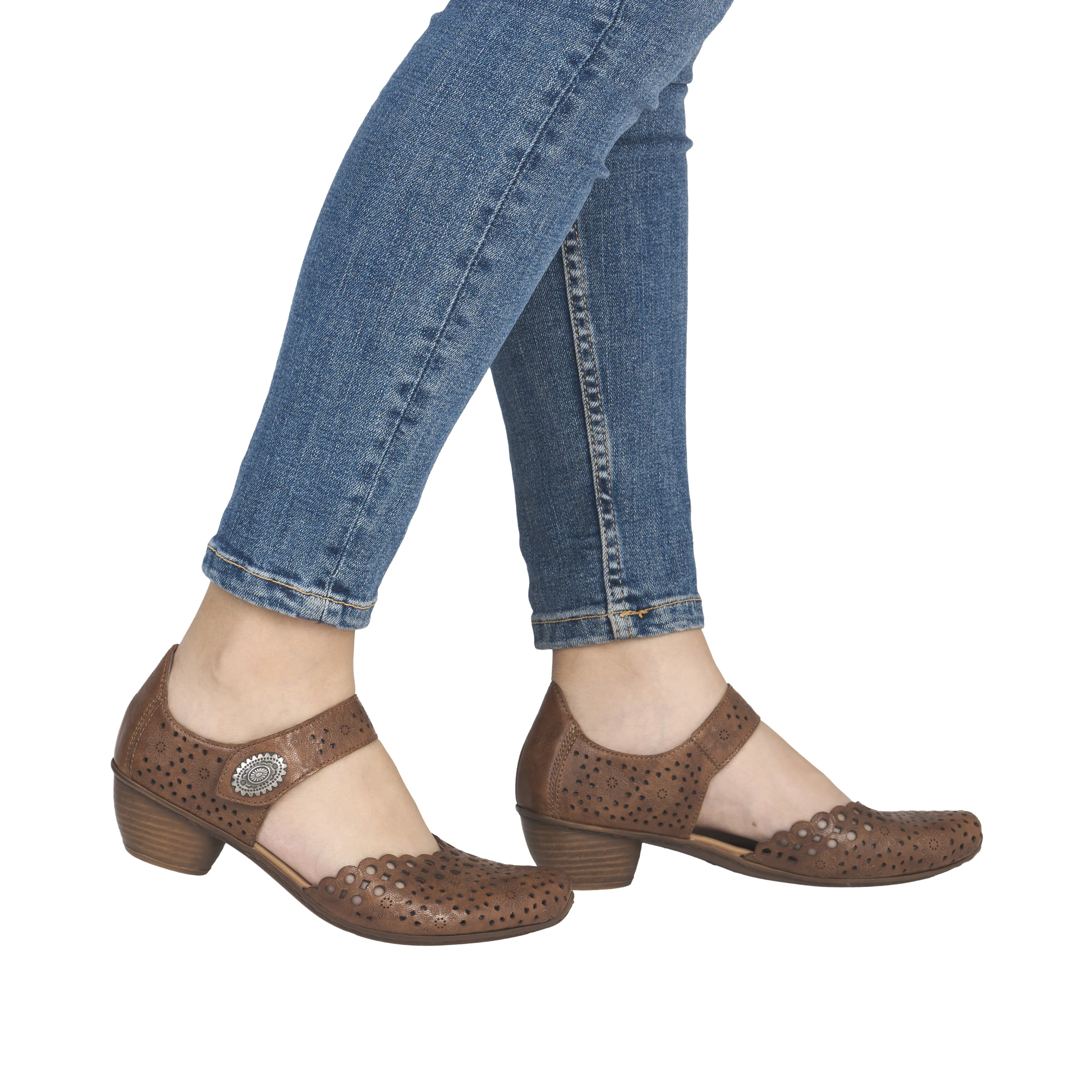Rieker Women's Mary Jane Shoe - Brown | 43753-22 - Image 19