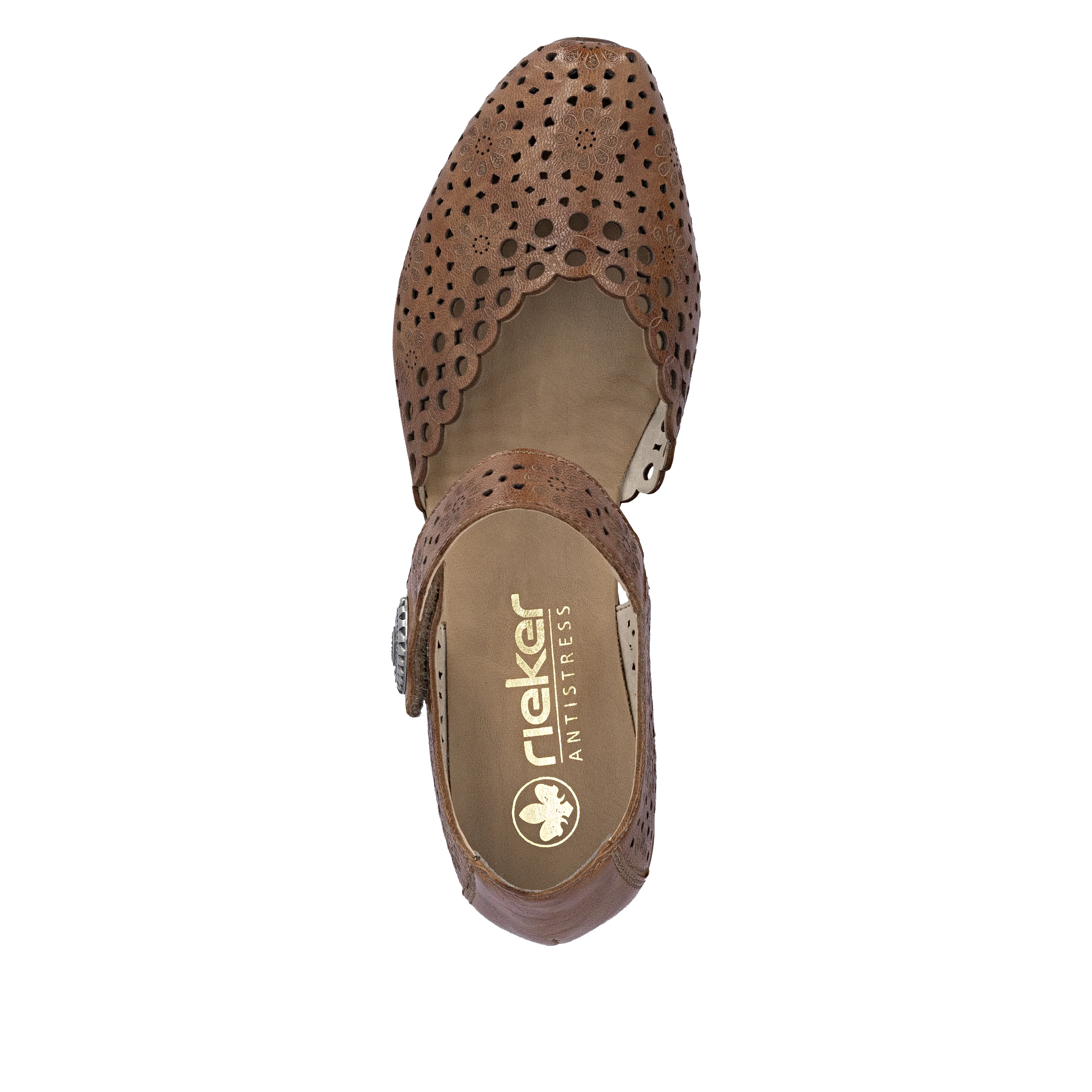 Rieker Women's Mary Jane Shoe - Brown | 43753-22 - Image 8