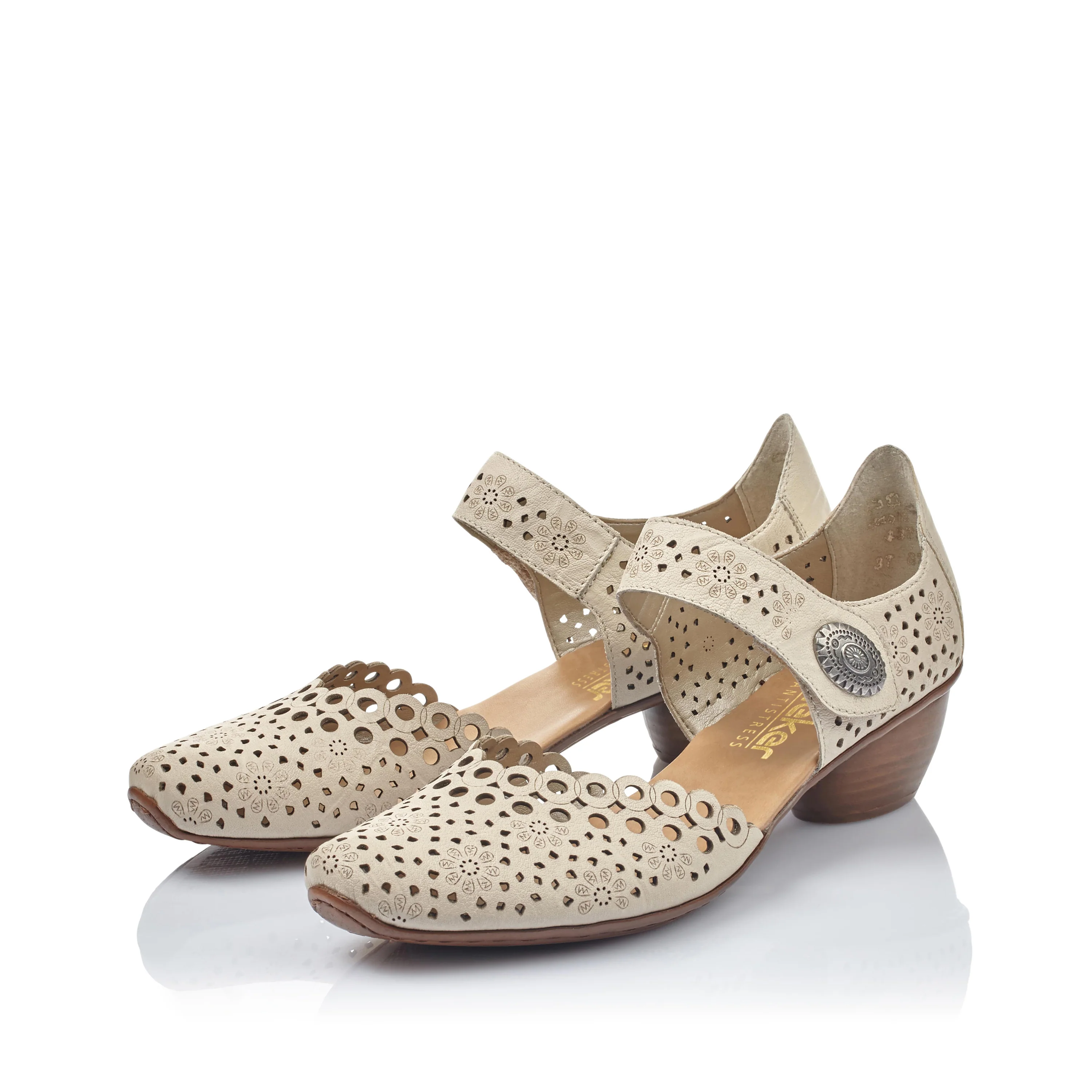 Rieker Women's Mary Jane Shoe - Beige | 43753-60 - Image 6