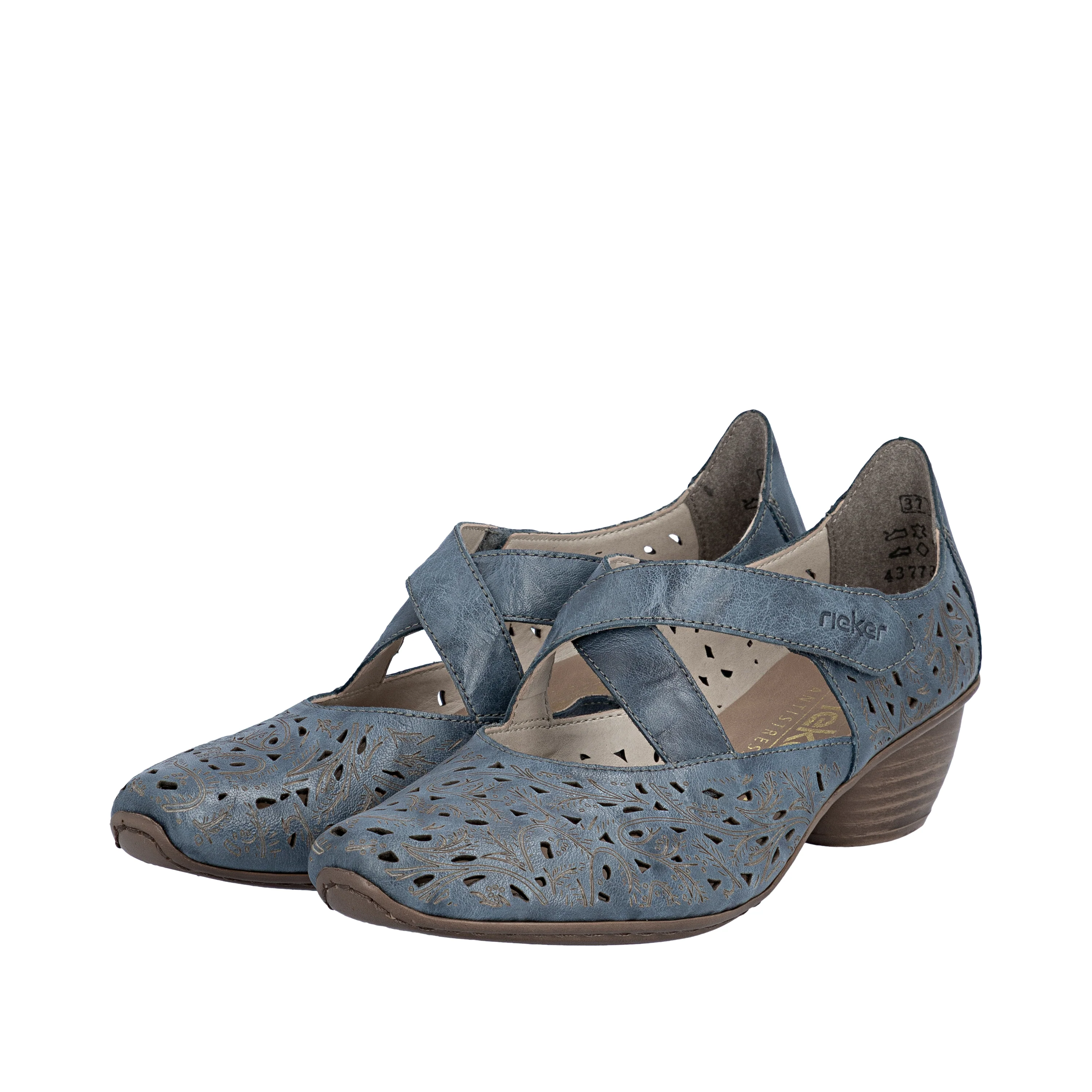 Rieker Women's Mary Jane Shoe - Blue | 43773-12 - Image 15
