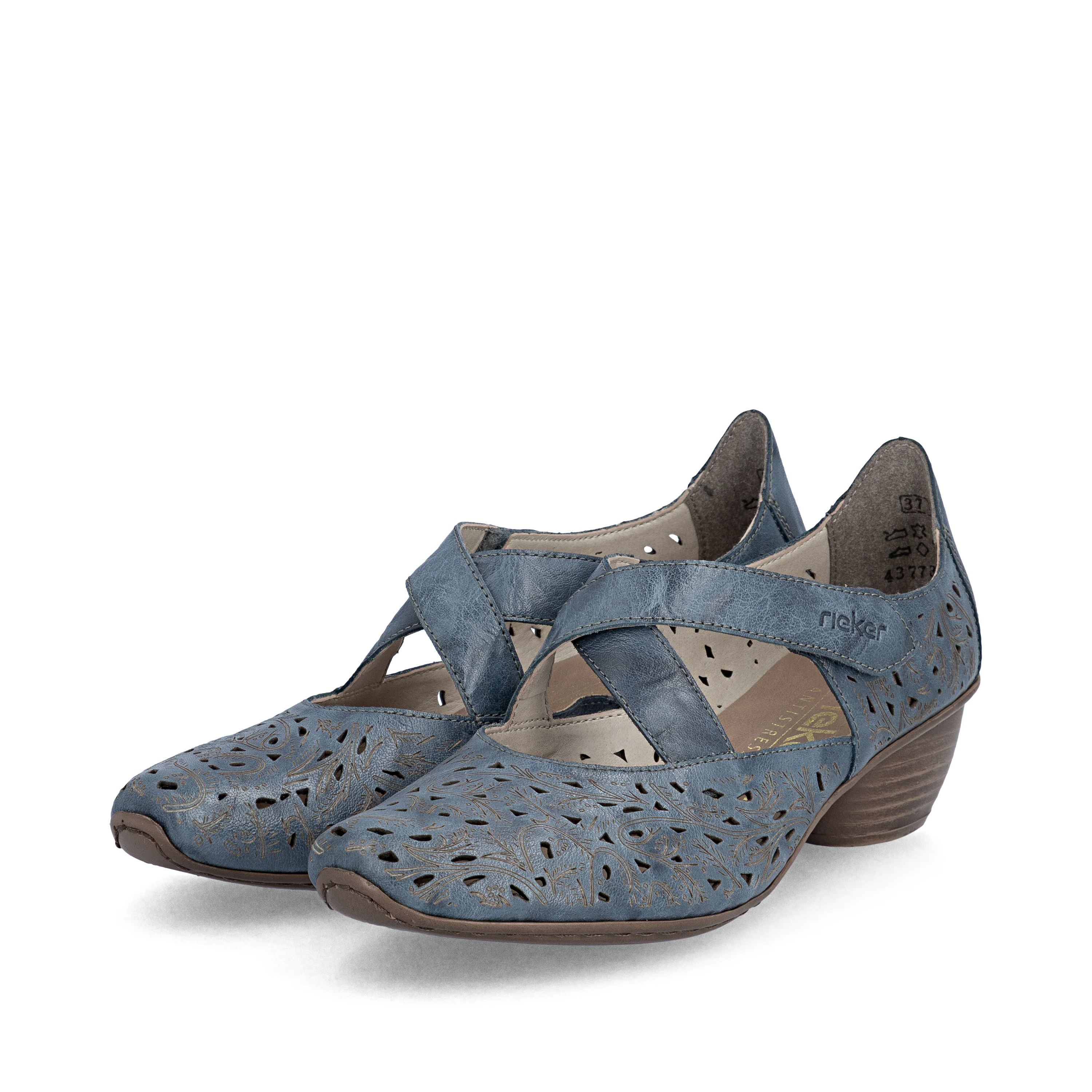 Rieker Women's Mary Jane Shoe - Blue | 43773-12 - Image 16