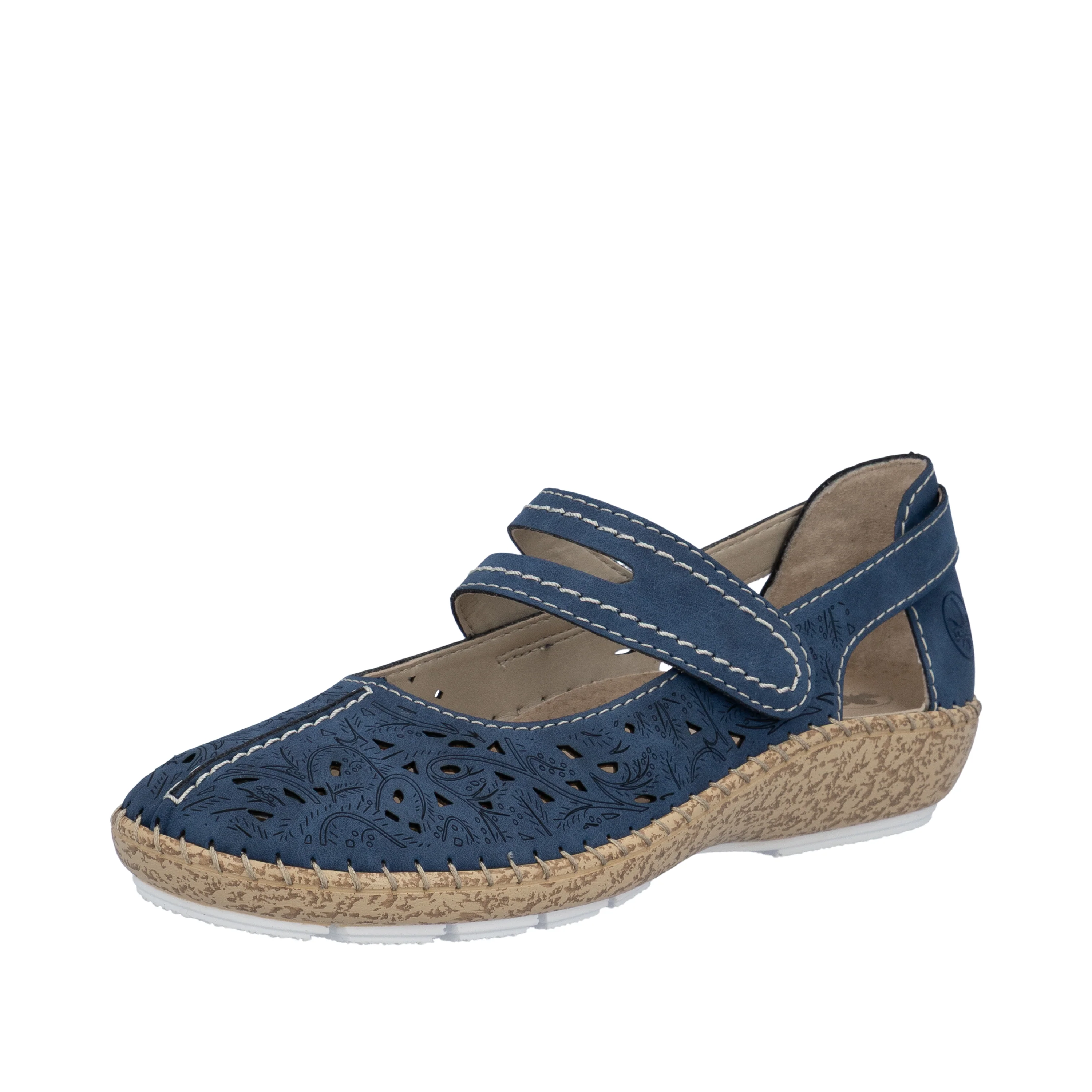 Rieker Women's Mary Jane Shoe - Blue | 44872-14