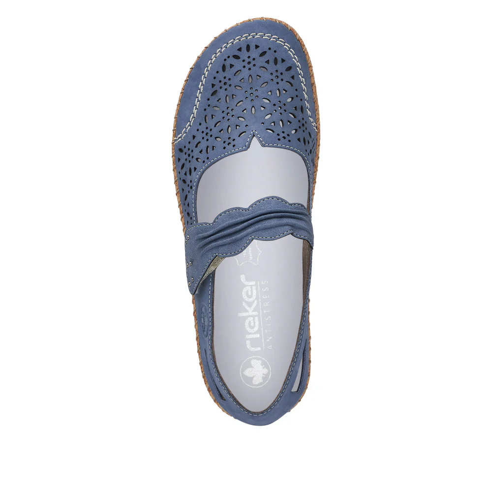 Rieker Women's Mary Jane Shoe - Blue | 44896-15 - Image 4