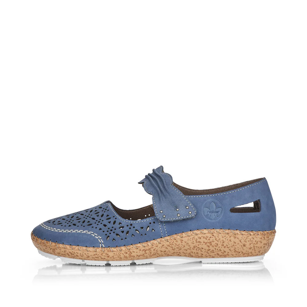 Rieker Women's Mary Jane Shoe - Blue | 44896-15 - Image 5