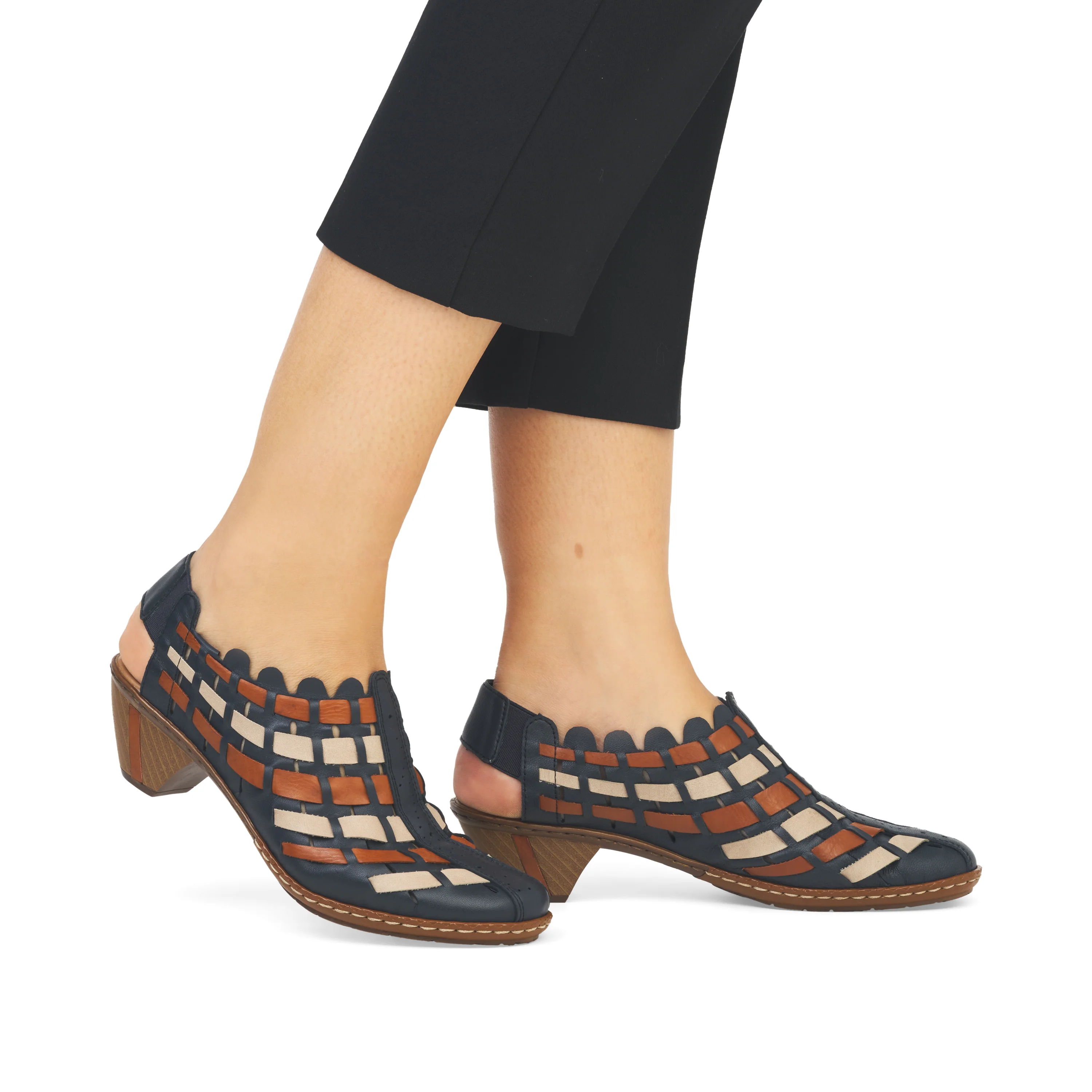 Rieker Women's Slingback Shoe - Blue | 46778-14 - Image 10