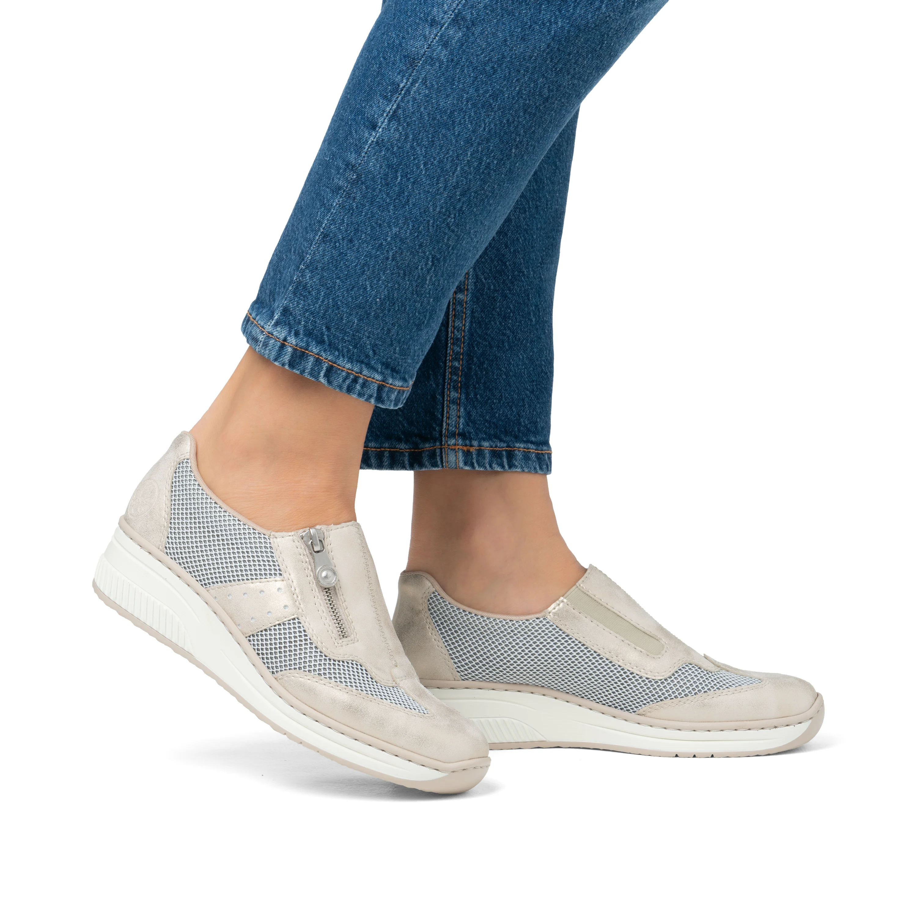 Rieker Women's Casual Slip-on Shoe - Beige | 48760-60 - Image 10