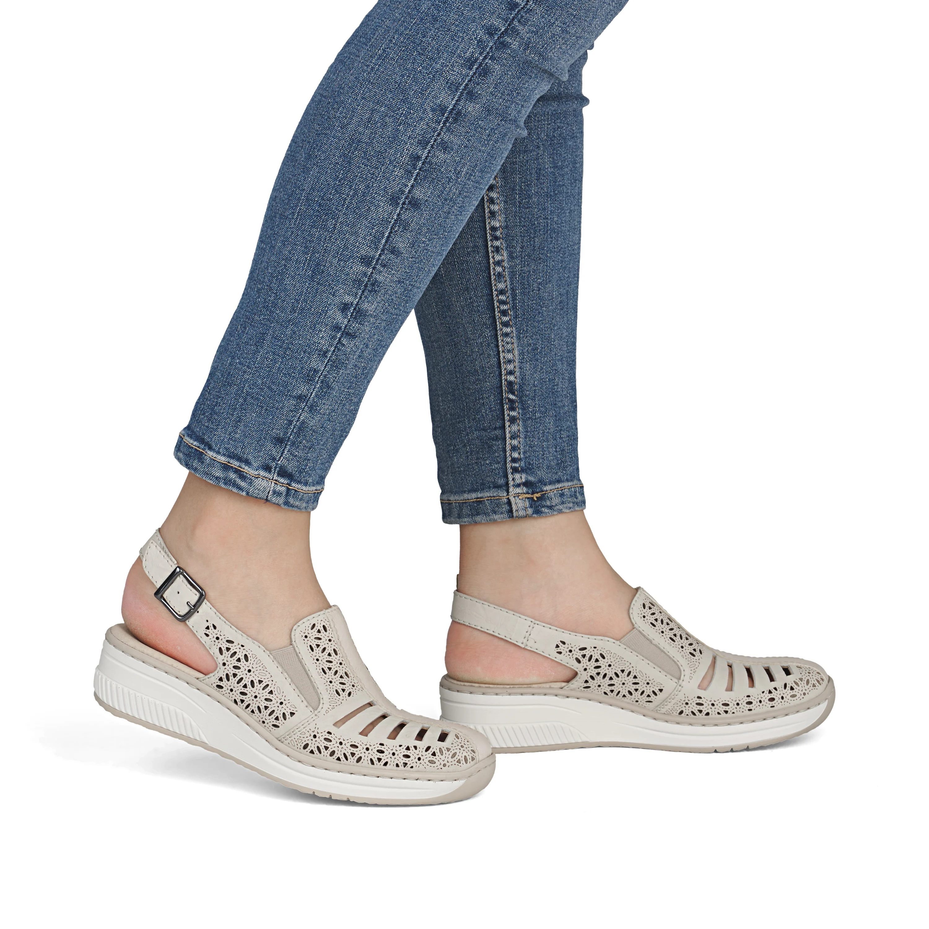 Rieker Women's Slingback Shoe - Beige | 48763-60 - Image 20