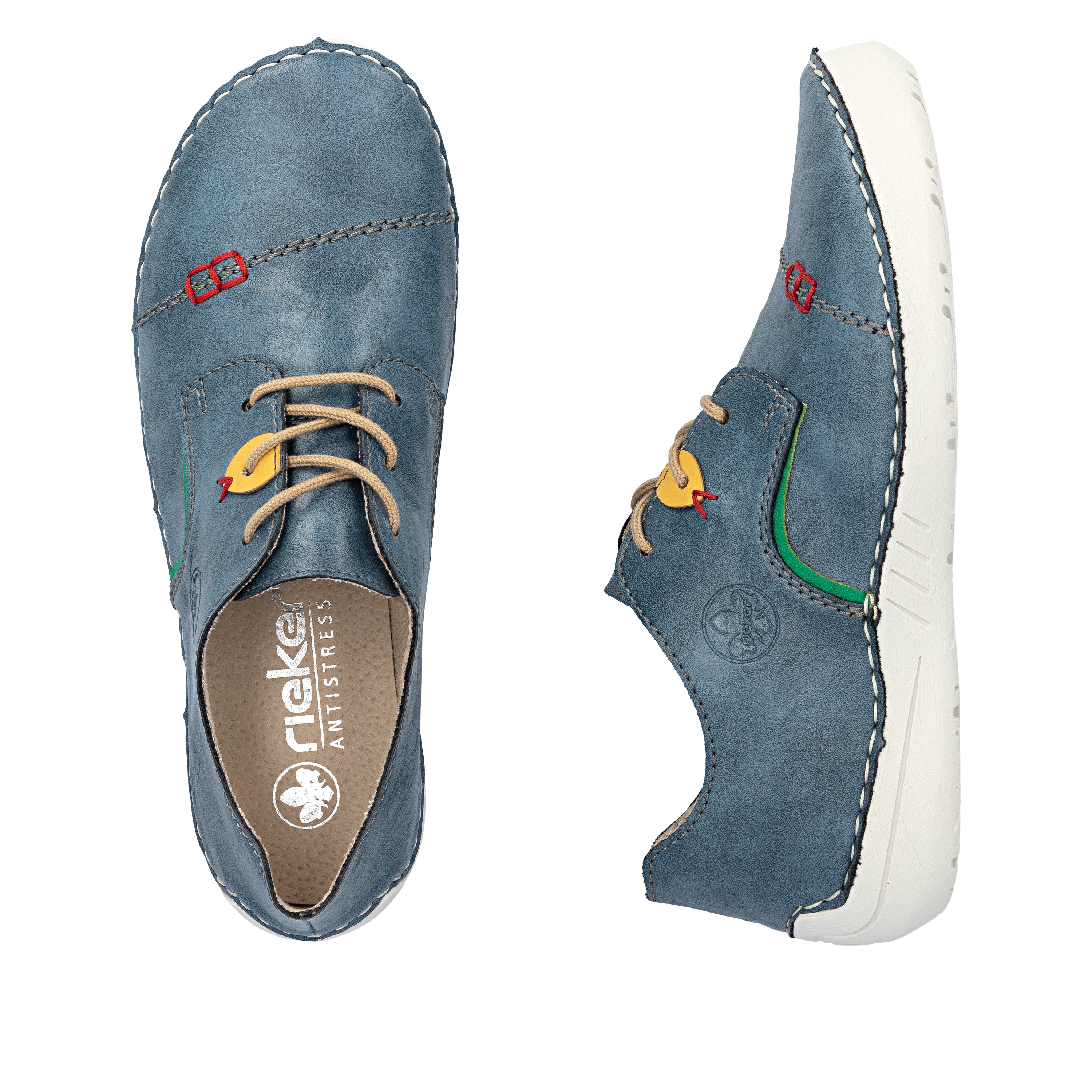 Rieker Women's Casual Lace-up Shoe - Blue | 52528-14 - Image 19