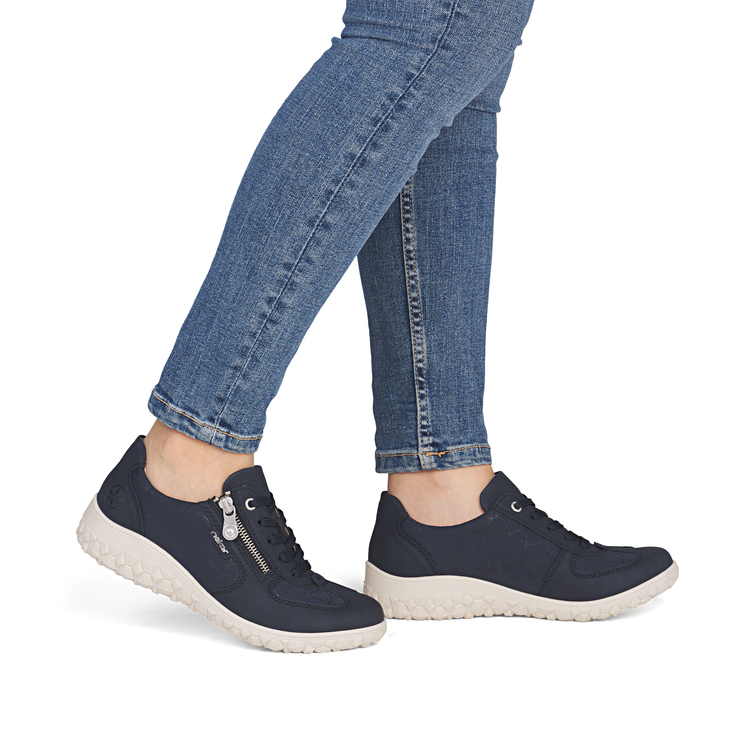Rieker Women's Casual Lace-up Shoe - Blue | 59501-14 - Image 20