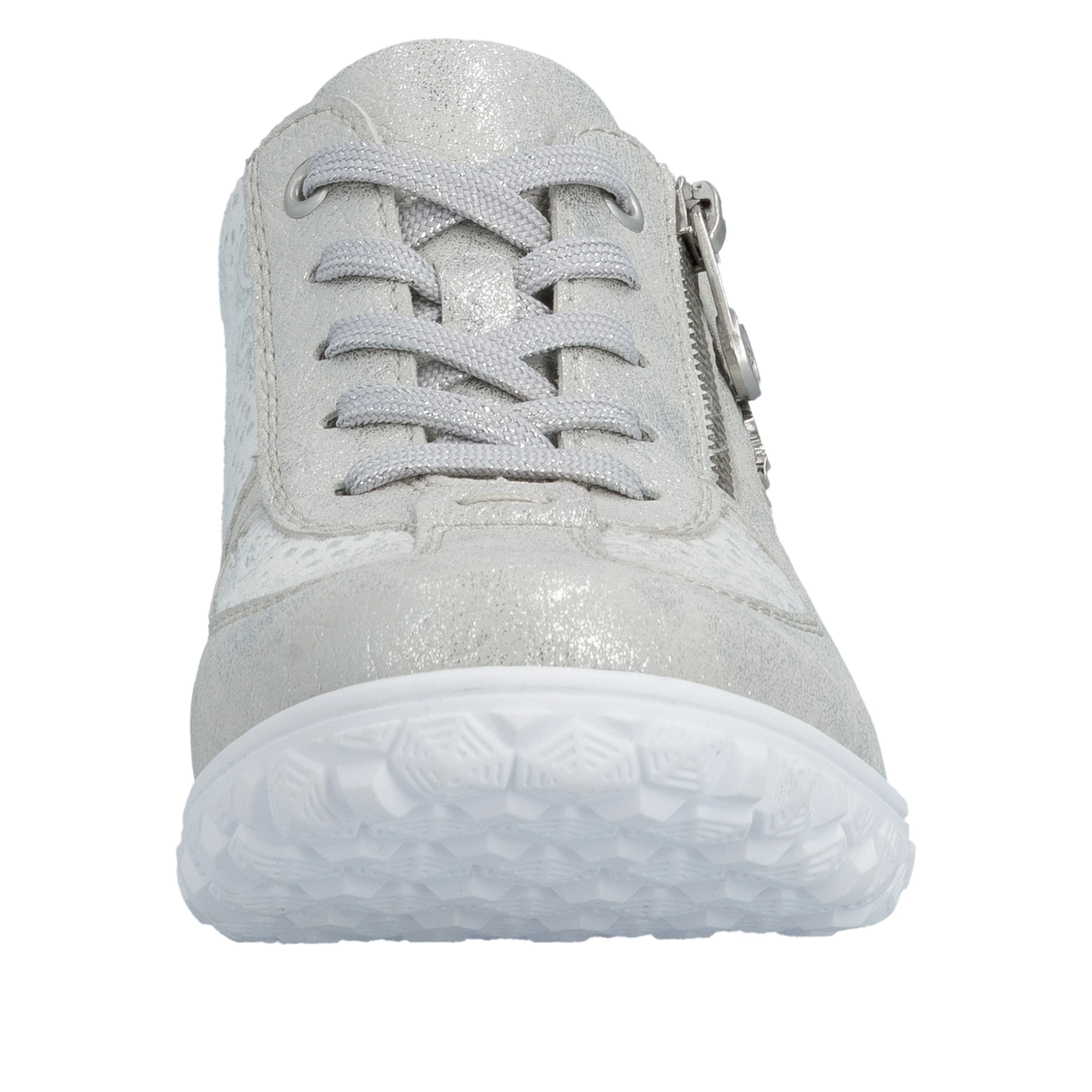 Rieker Women's Casual Lace-up Shoe - Silver/Platinum | 59501-90 - Image 11