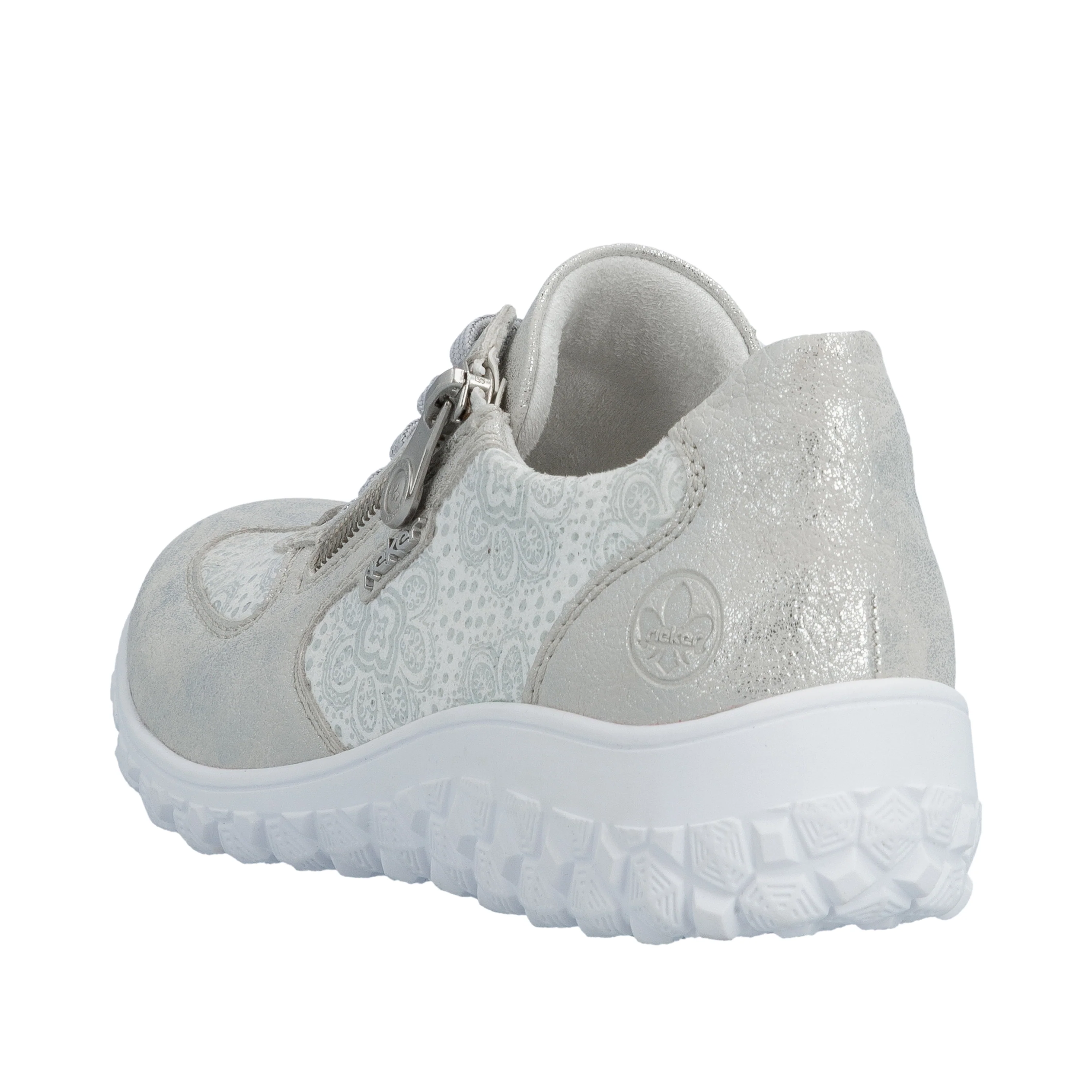 Rieker Women's Casual Lace-up Shoe - Silver/Platinum | 59501-90 - Image 5