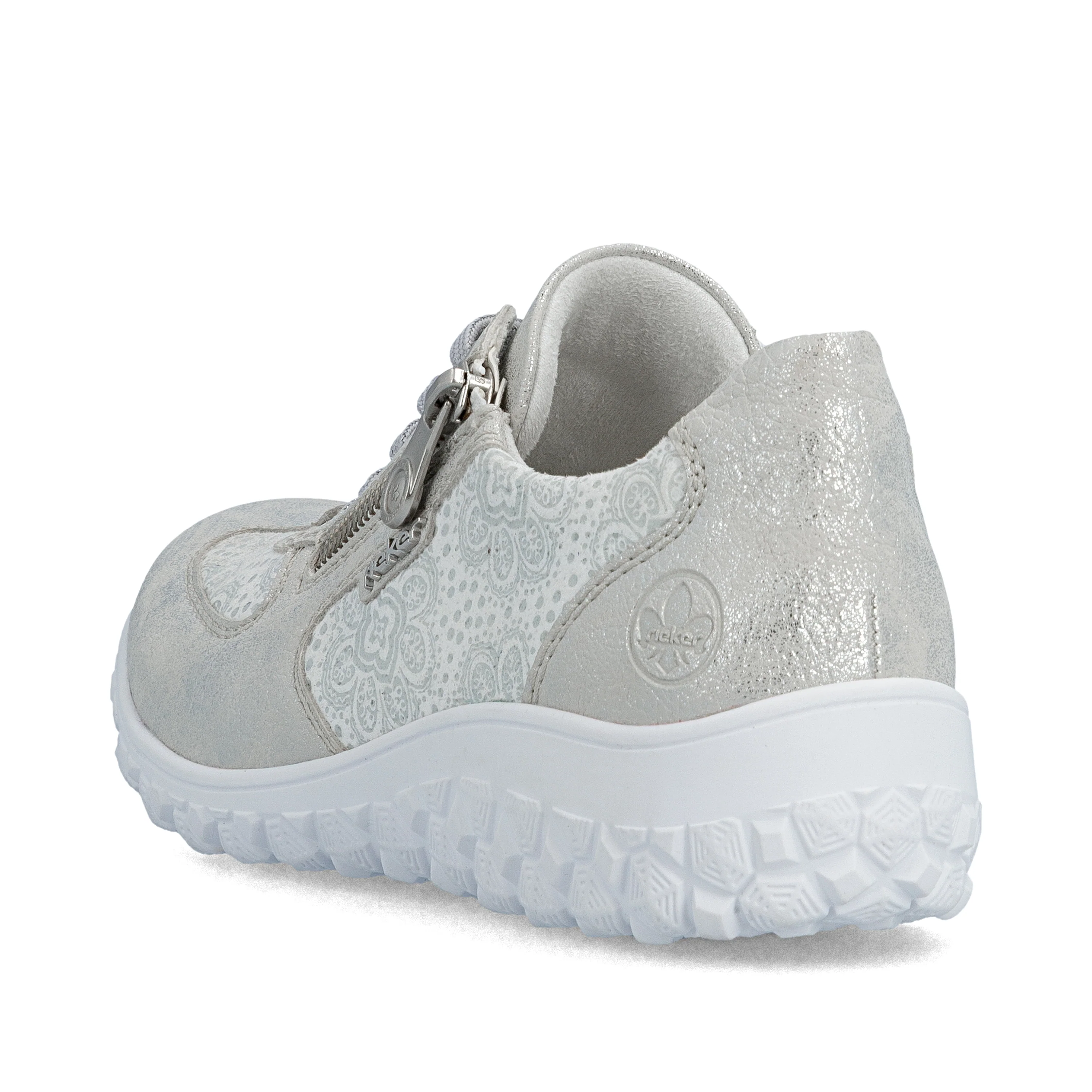 Rieker Women's Casual Lace-up Shoe - Silver/Platinum | 59501-90 - Image 6