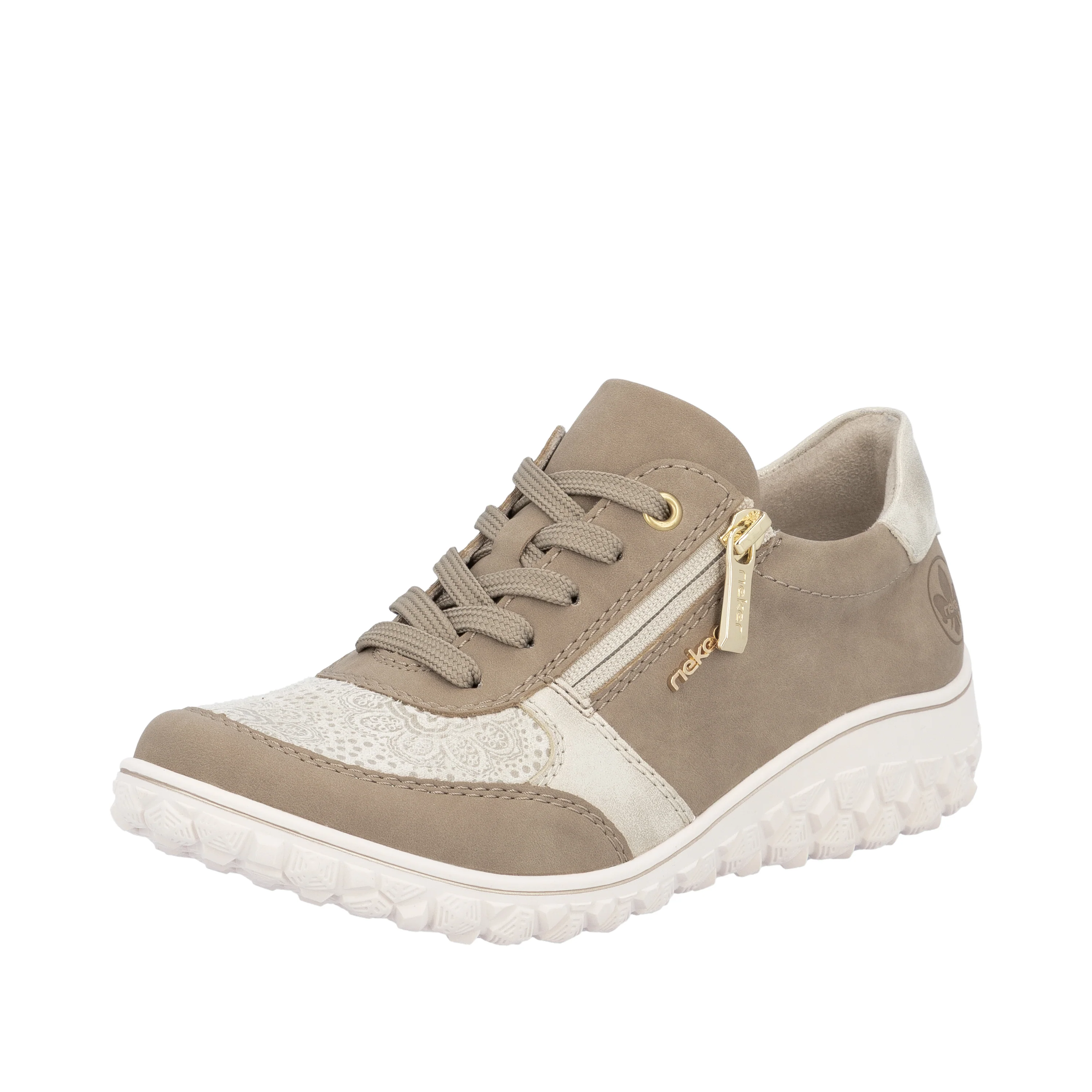 Rieker Women's Casual Lace-up Shoe - Beige | 59502-62